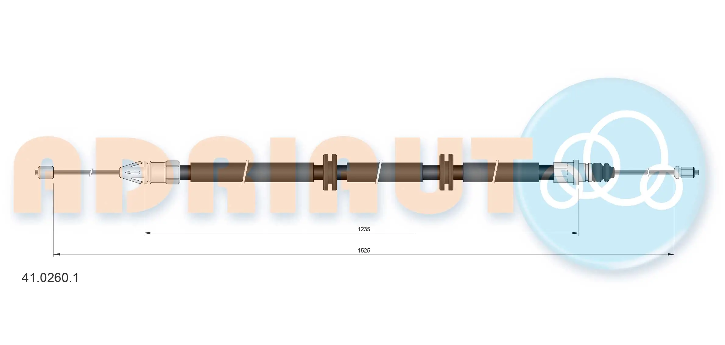 Cable Pull, parking brake 41.0260.1