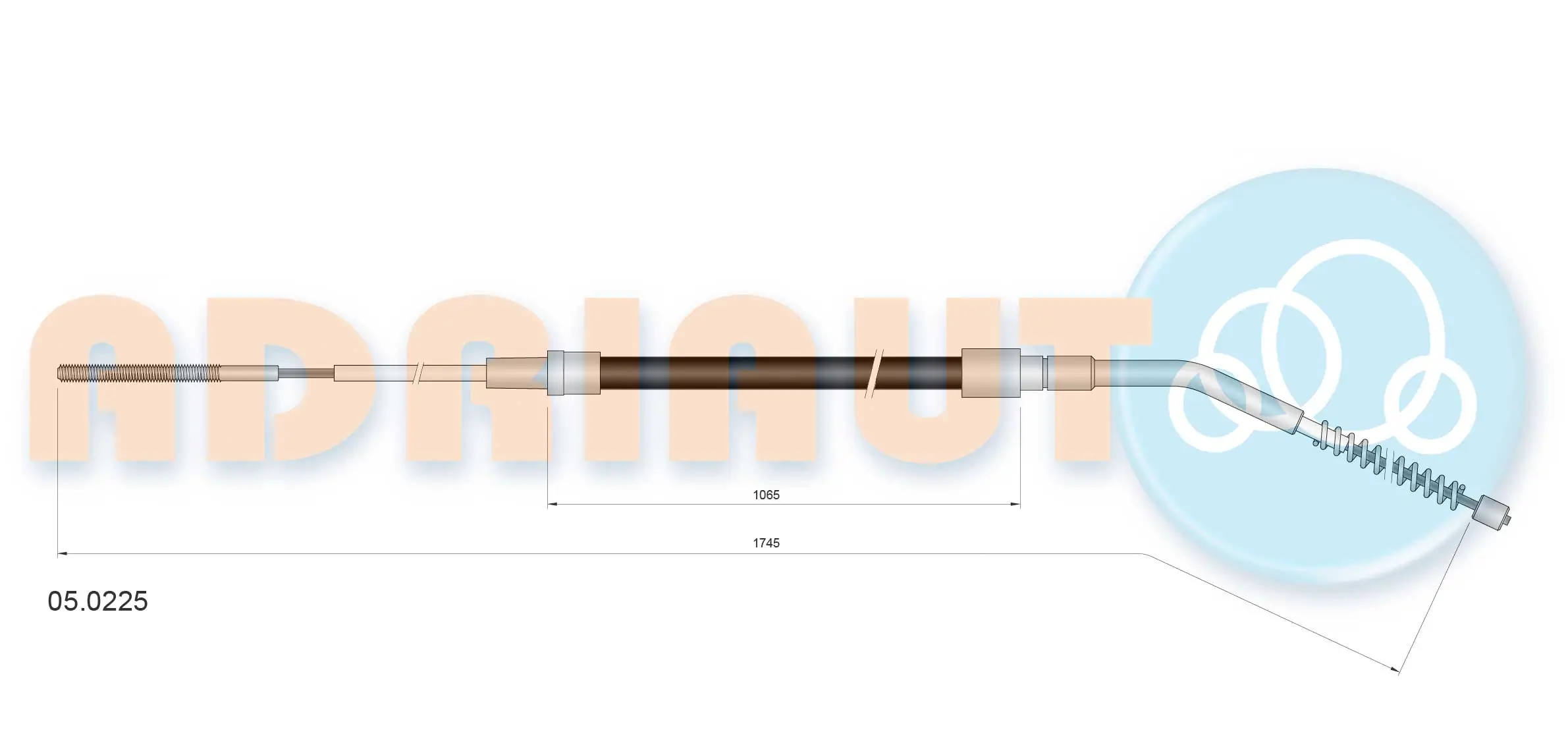Cable Pull, parking brake 05.0225