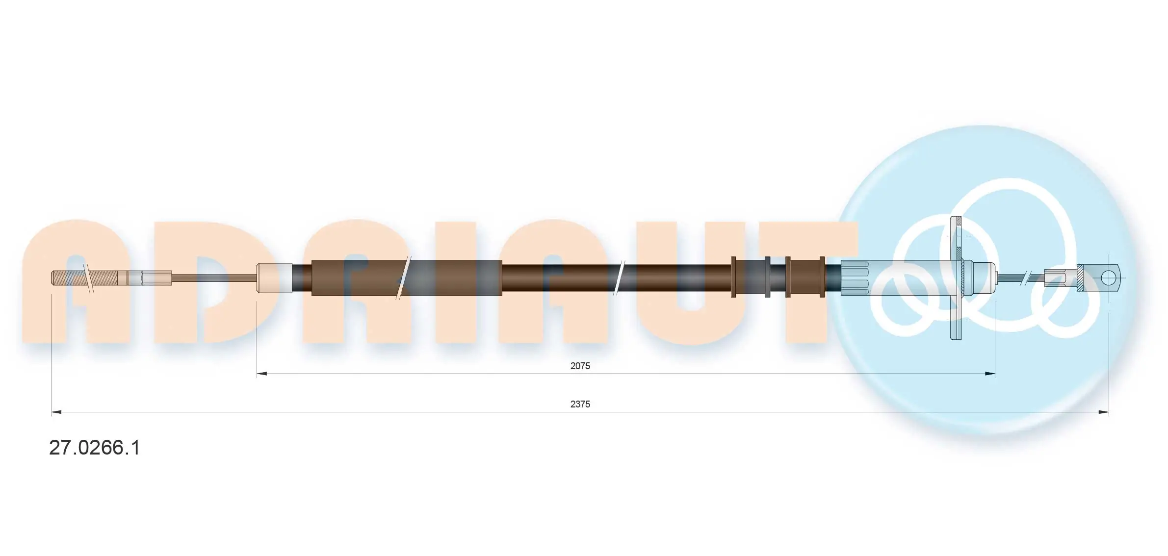 Cable Pull, parking brake 27.0266.1