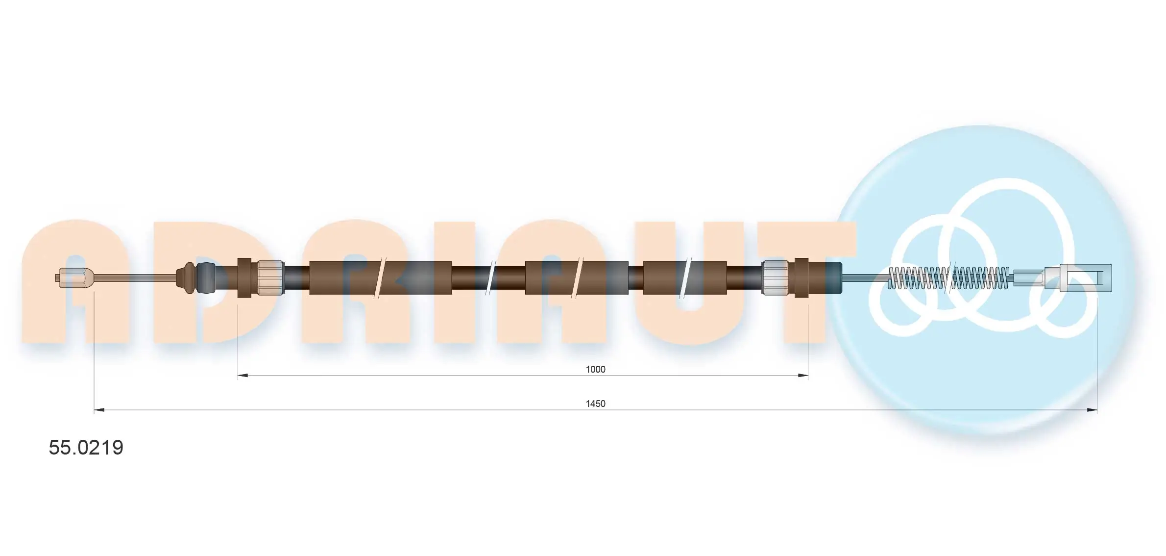 Cable Pull, parking brake 55.0219