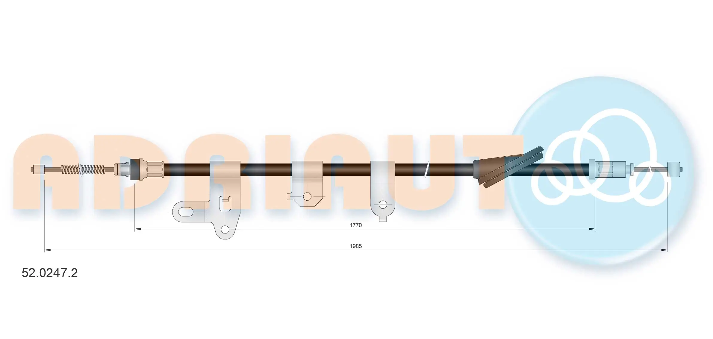 Cable Pull, parking brake 52.0247.2