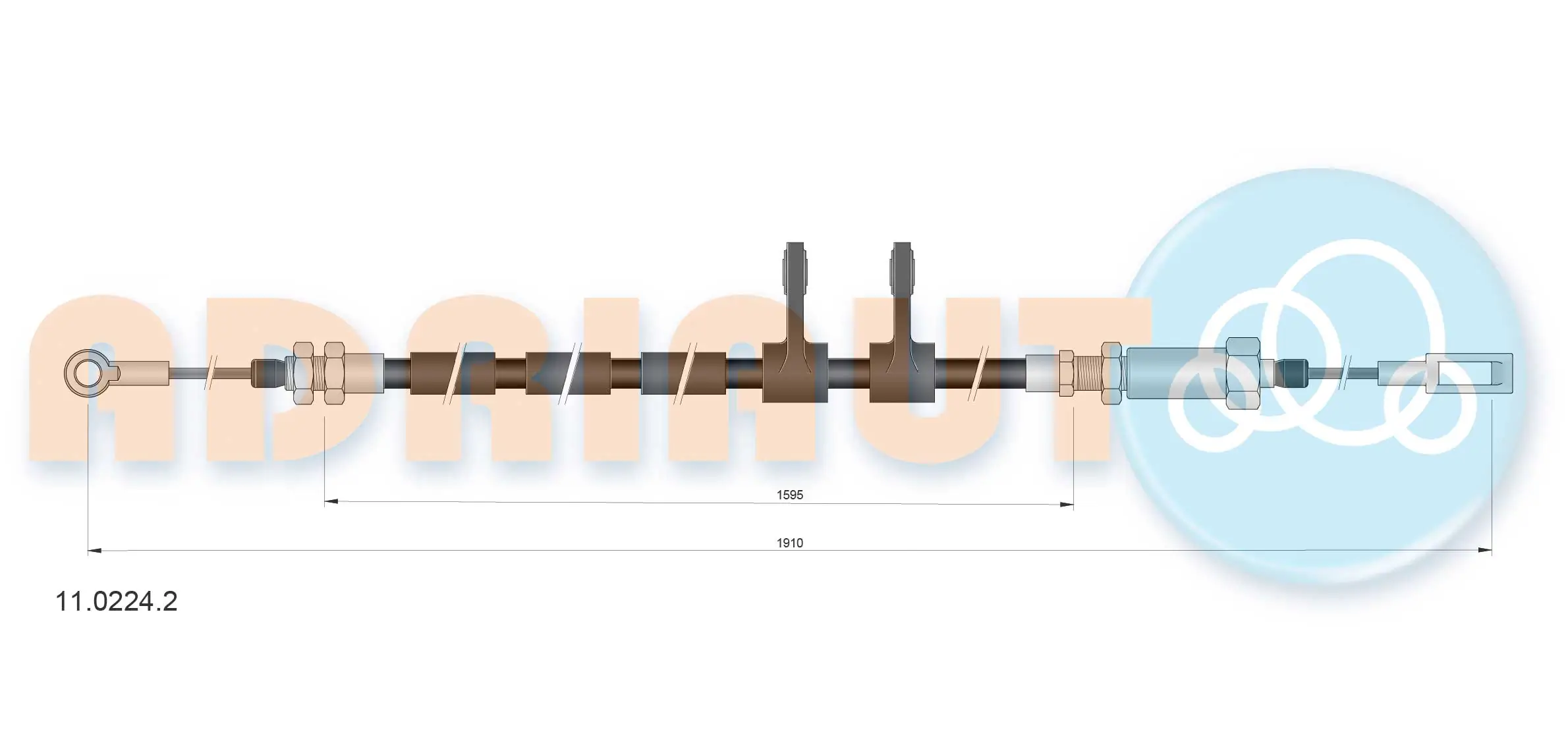 Cable Pull, parking brake 11.0224.2