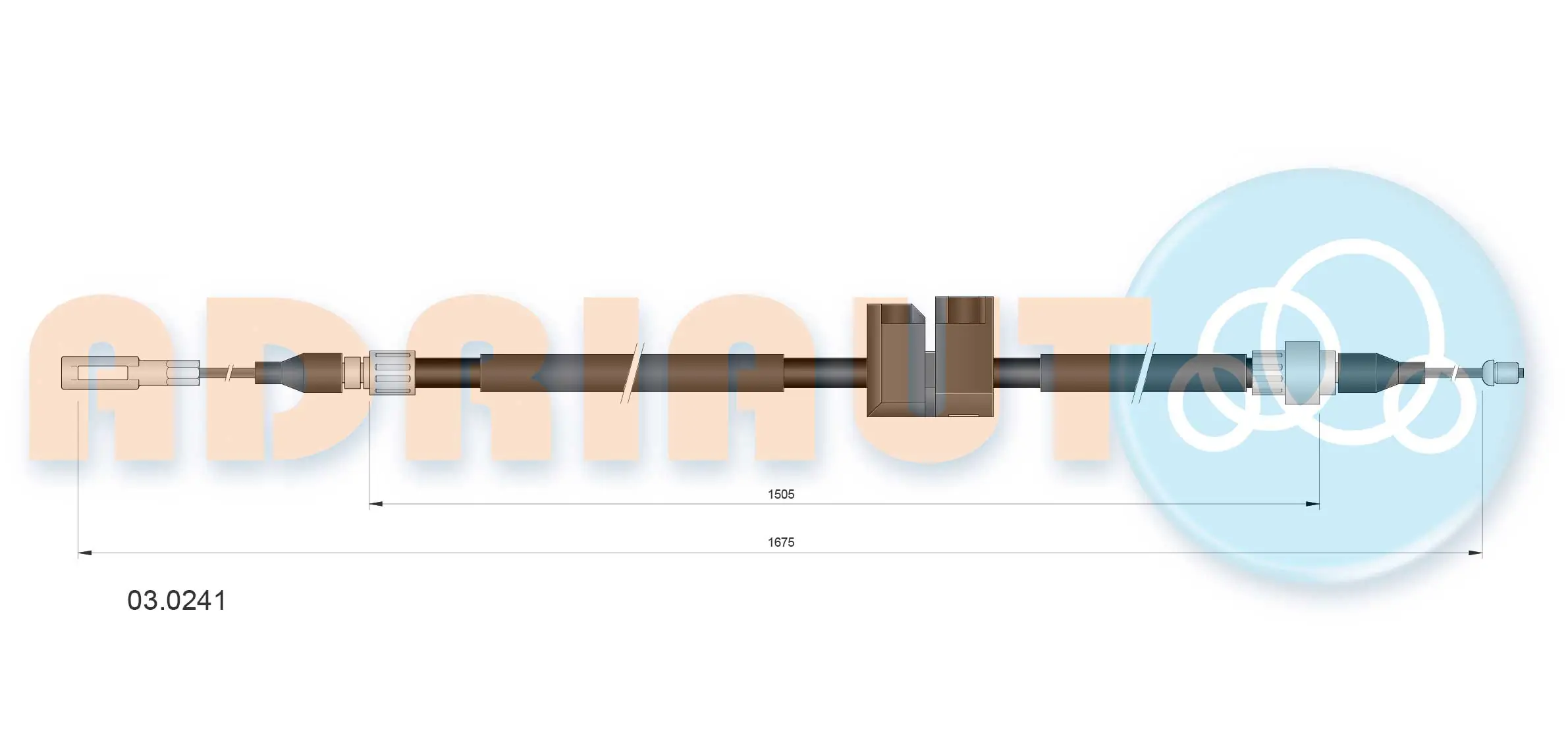 Cable Pull, parking brake 03.0241