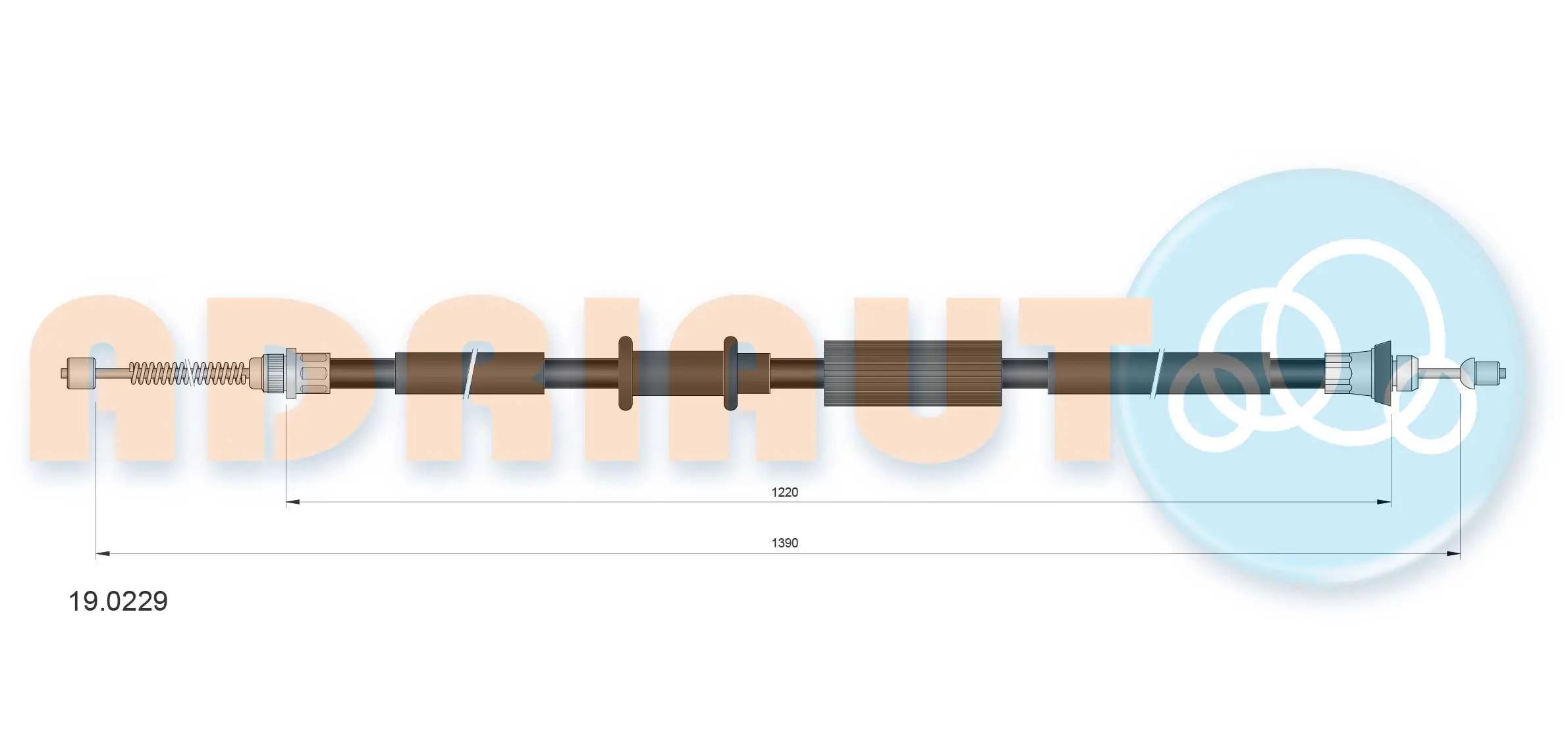 Cable Pull, parking brake 19.0229