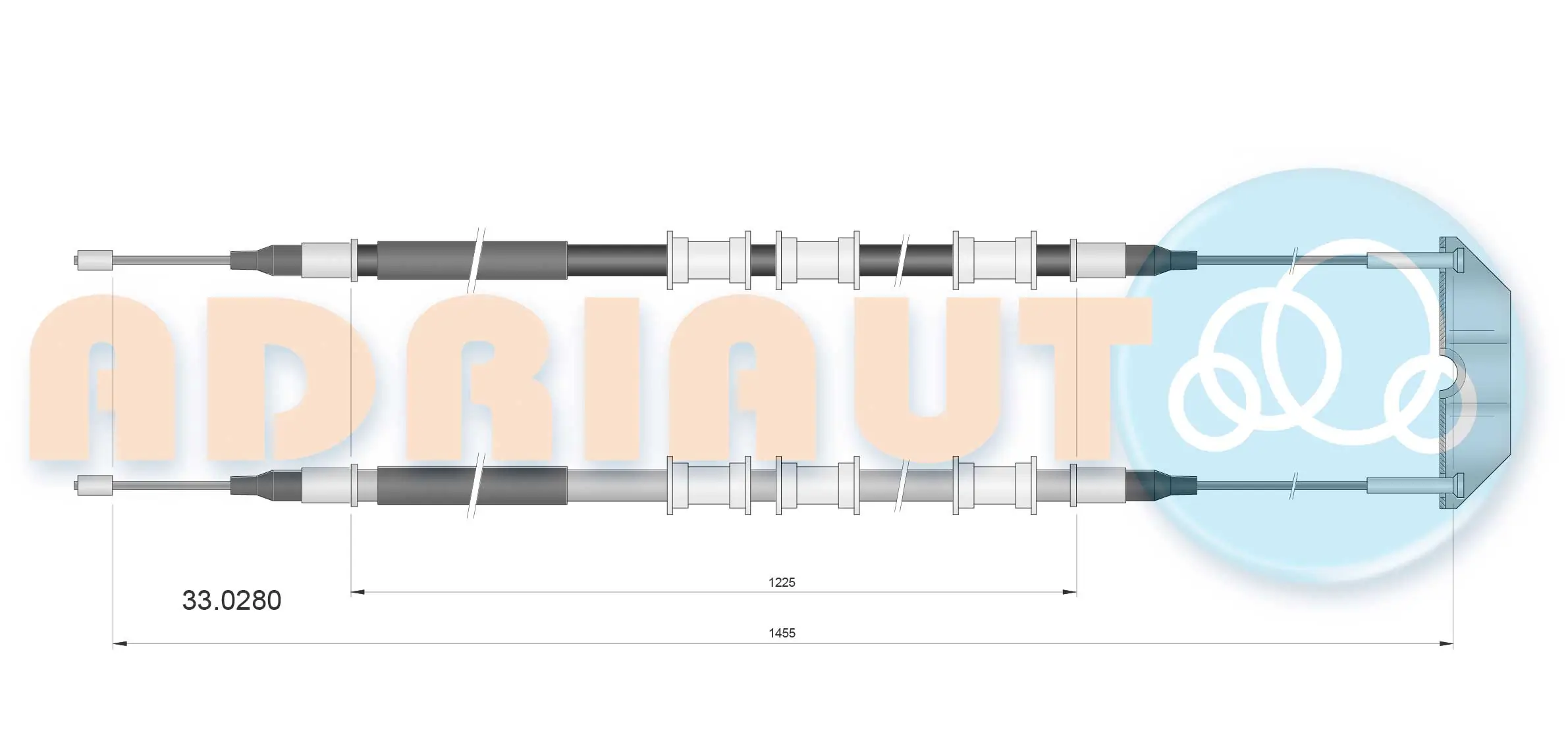 Cable Pull, parking brake 33.0280