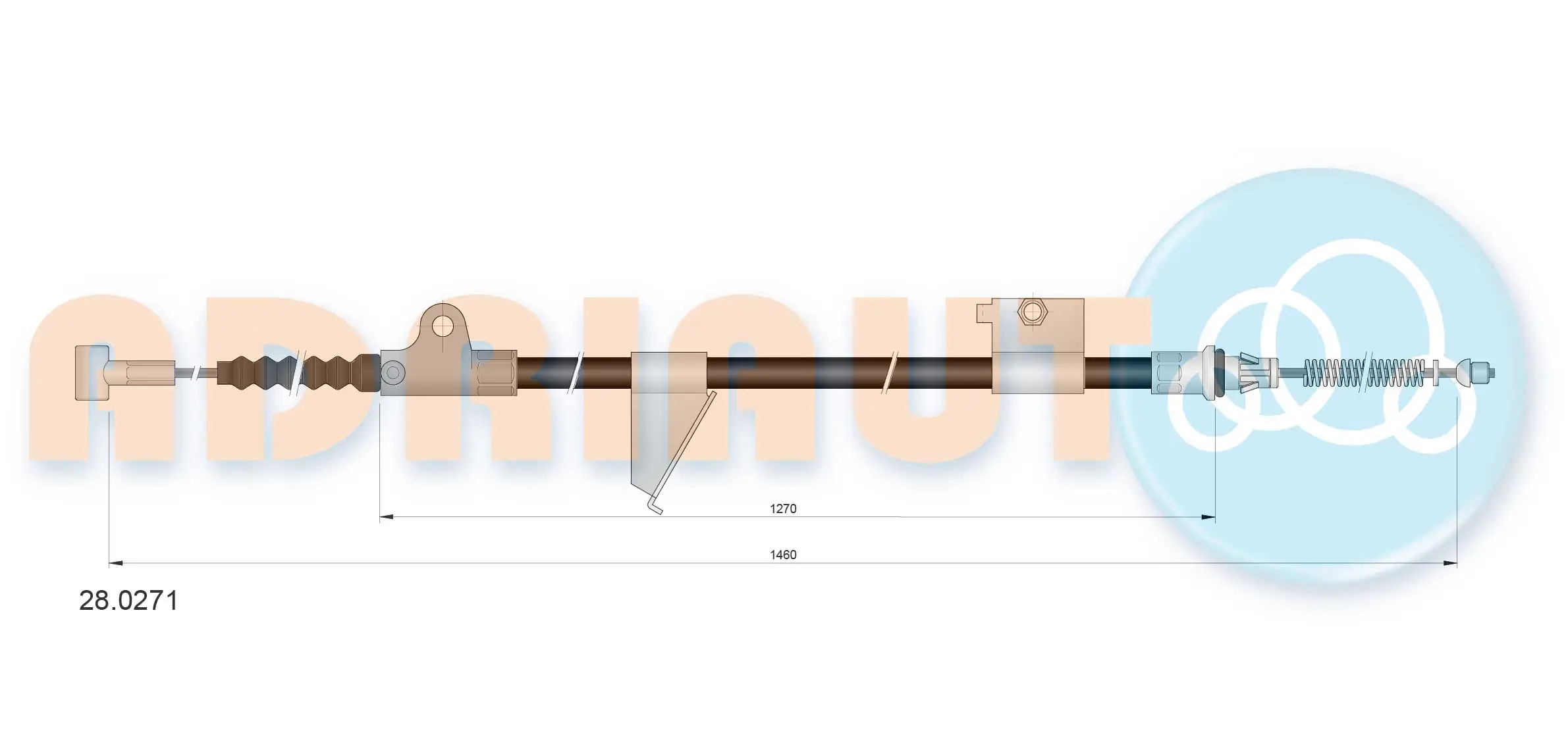Cable Pull, parking brake 28.0271