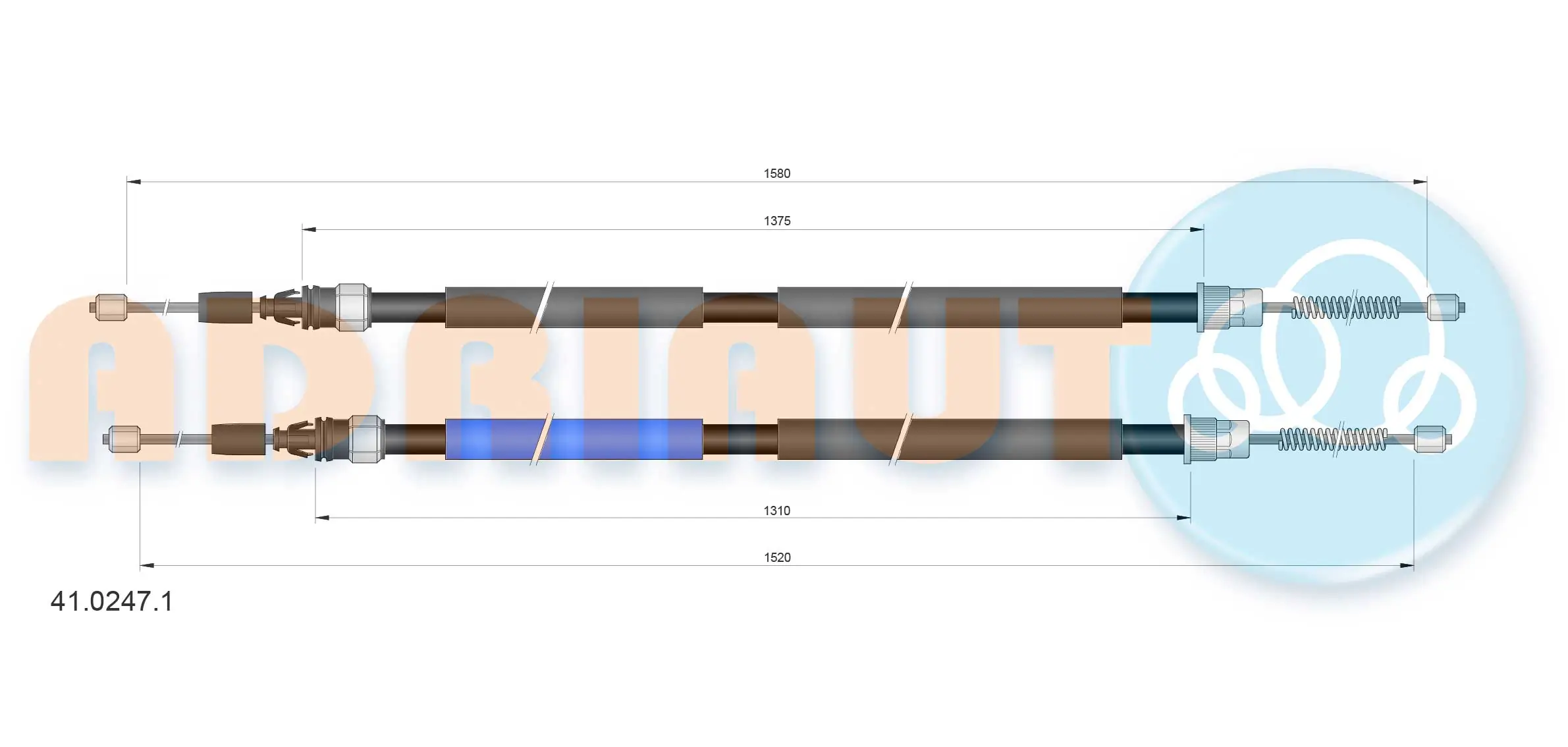 Cable Pull, parking brake 41.0247.1