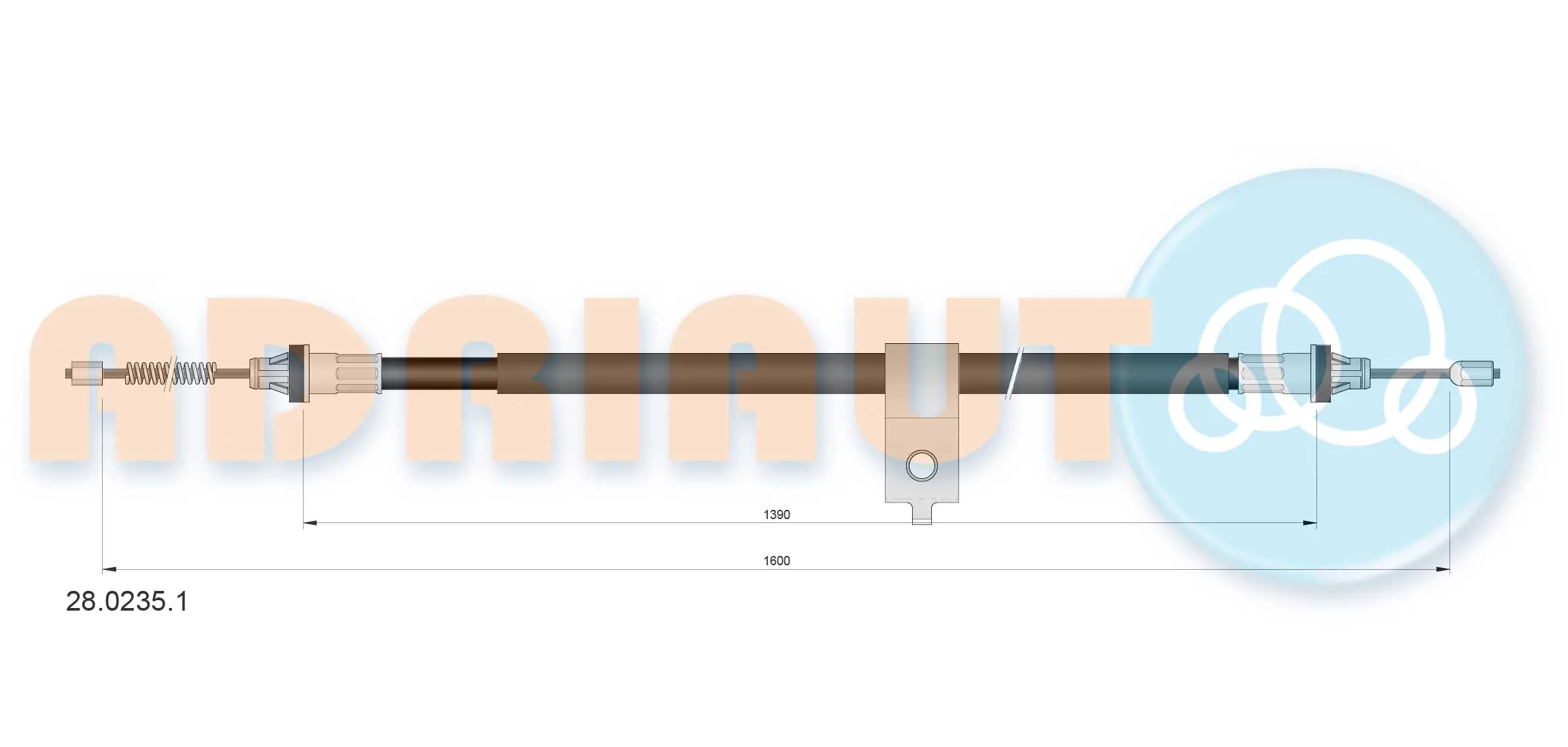 Cable Pull, parking brake 28.0235.1