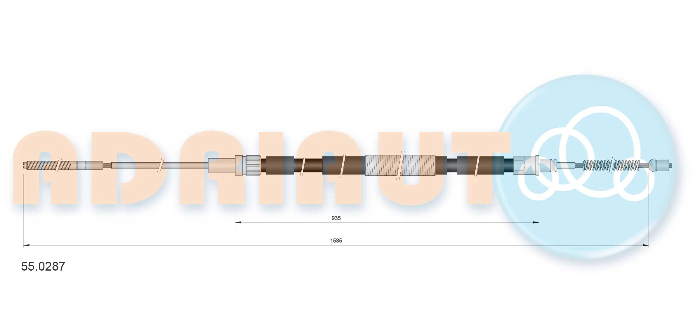 Cable Pull, parking brake 55.0287