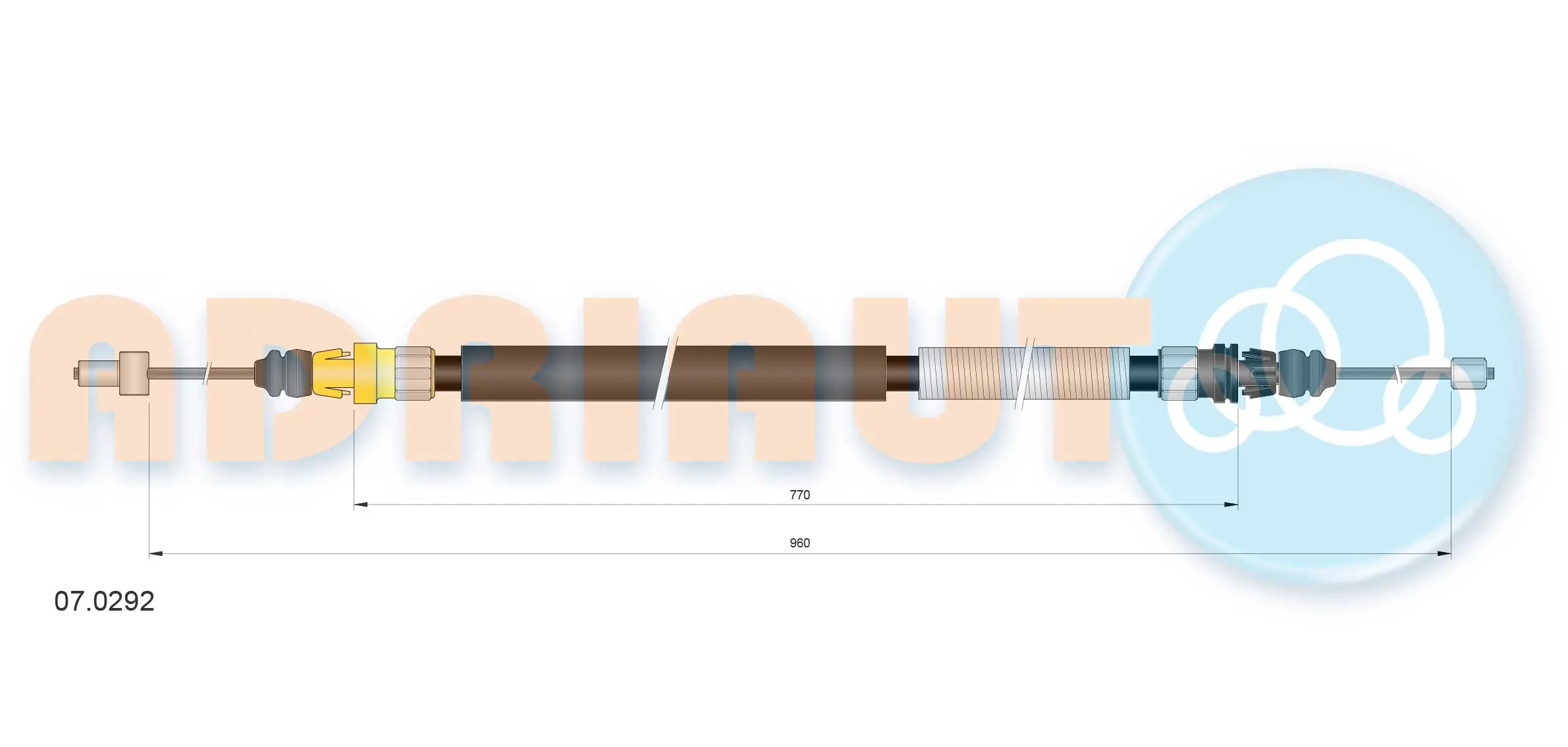 Cable Pull, parking brake 07.0292