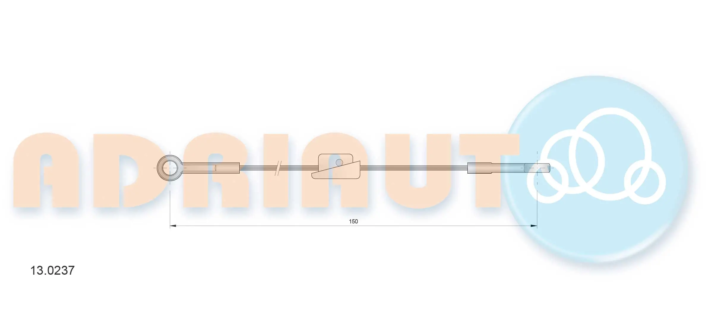 Cable Pull, parking brake 13.0237