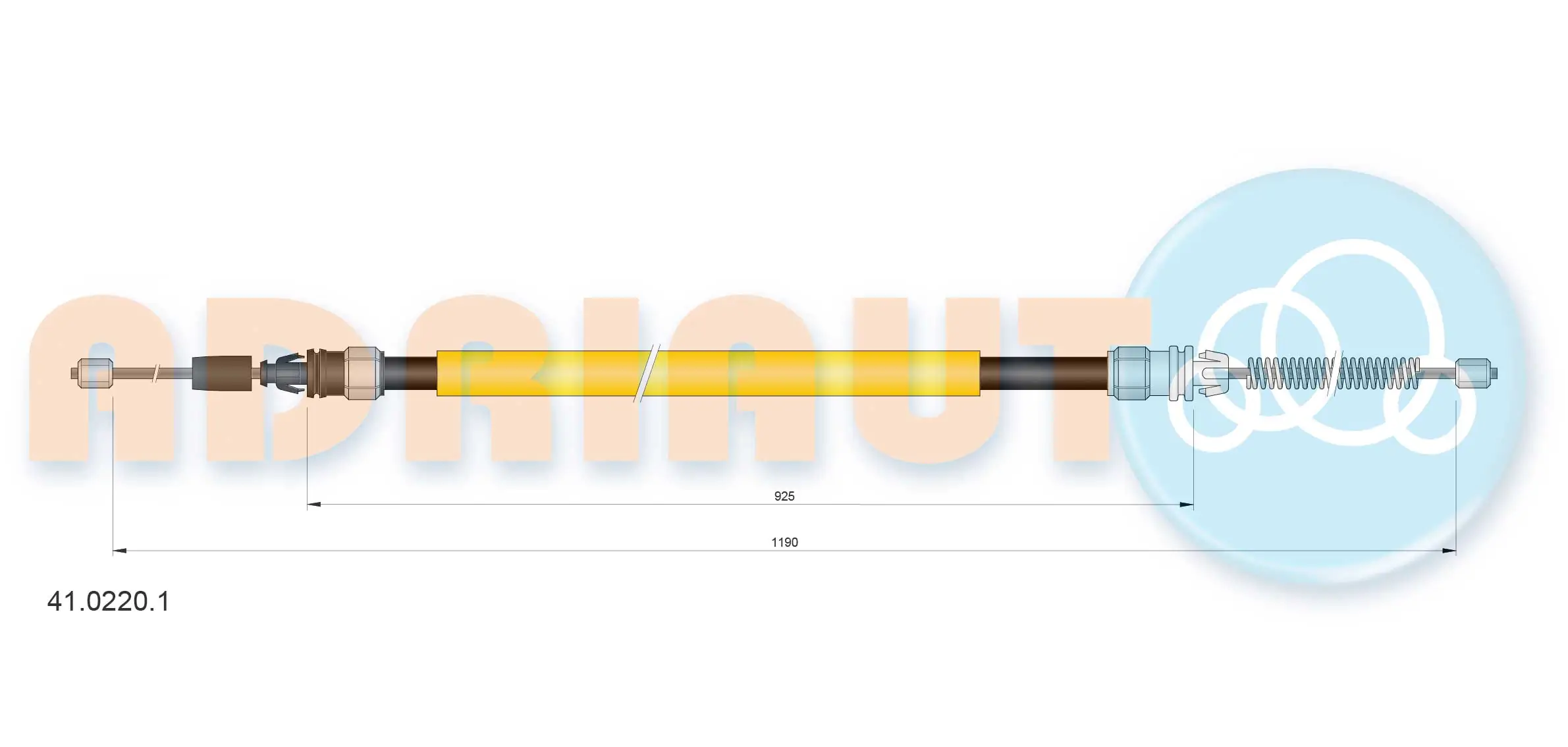 Cable Pull, parking brake 41.0220.1
