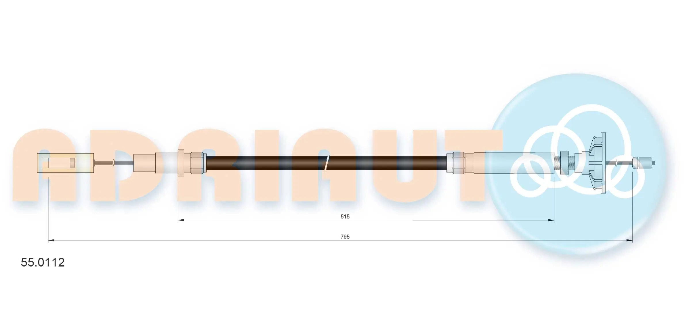 Cable Pull, clutch control 55.0112