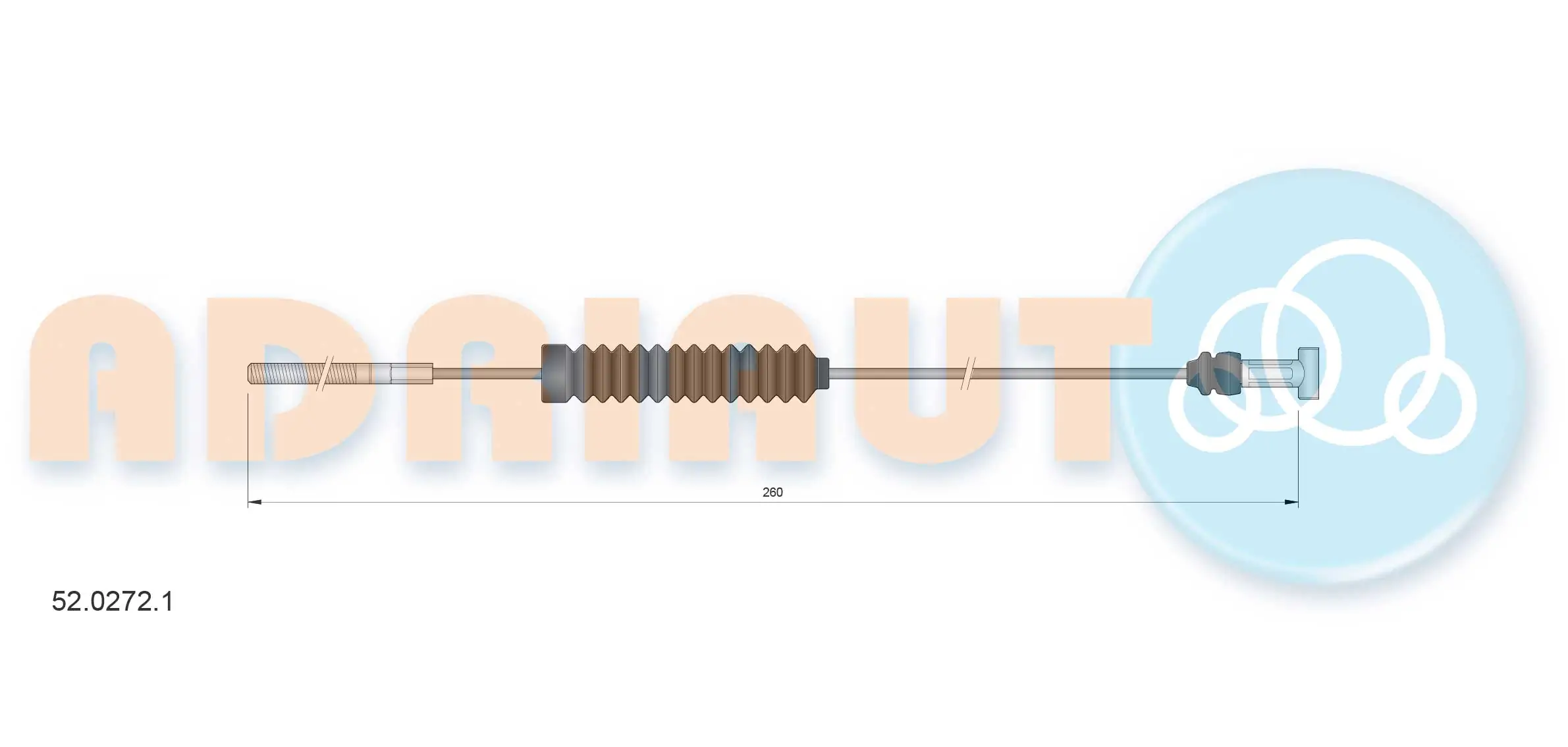 Cable Pull, parking brake 52.0272.1