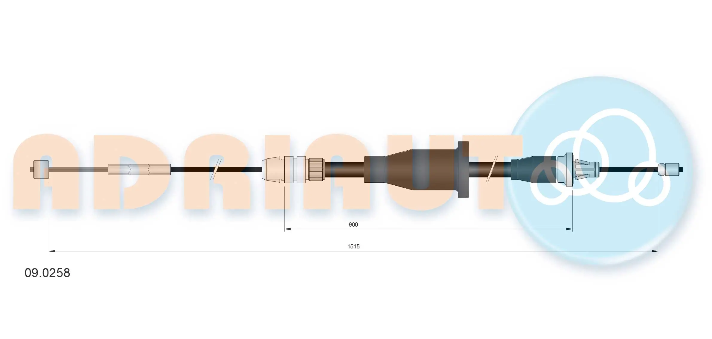 Cable Pull, parking brake 09.0258