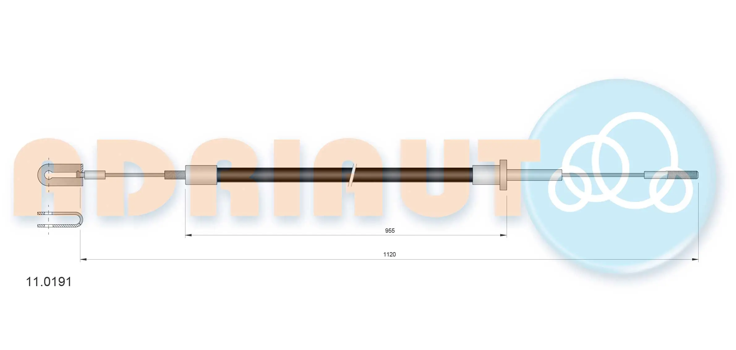 Cable Pull, clutch control 11.0191