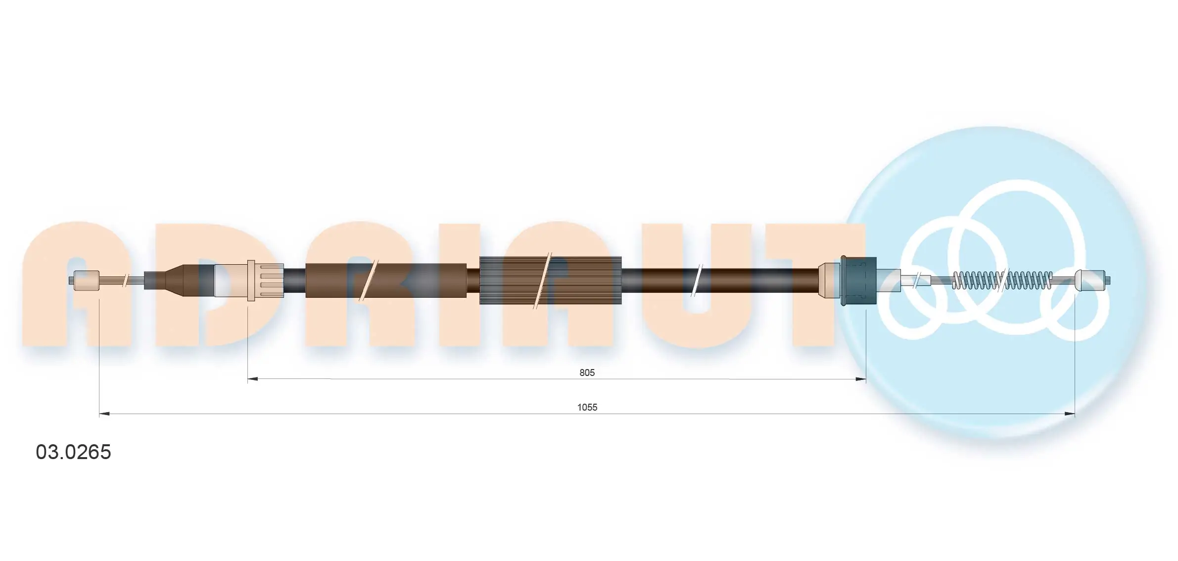 Cable Pull, parking brake 03.0265