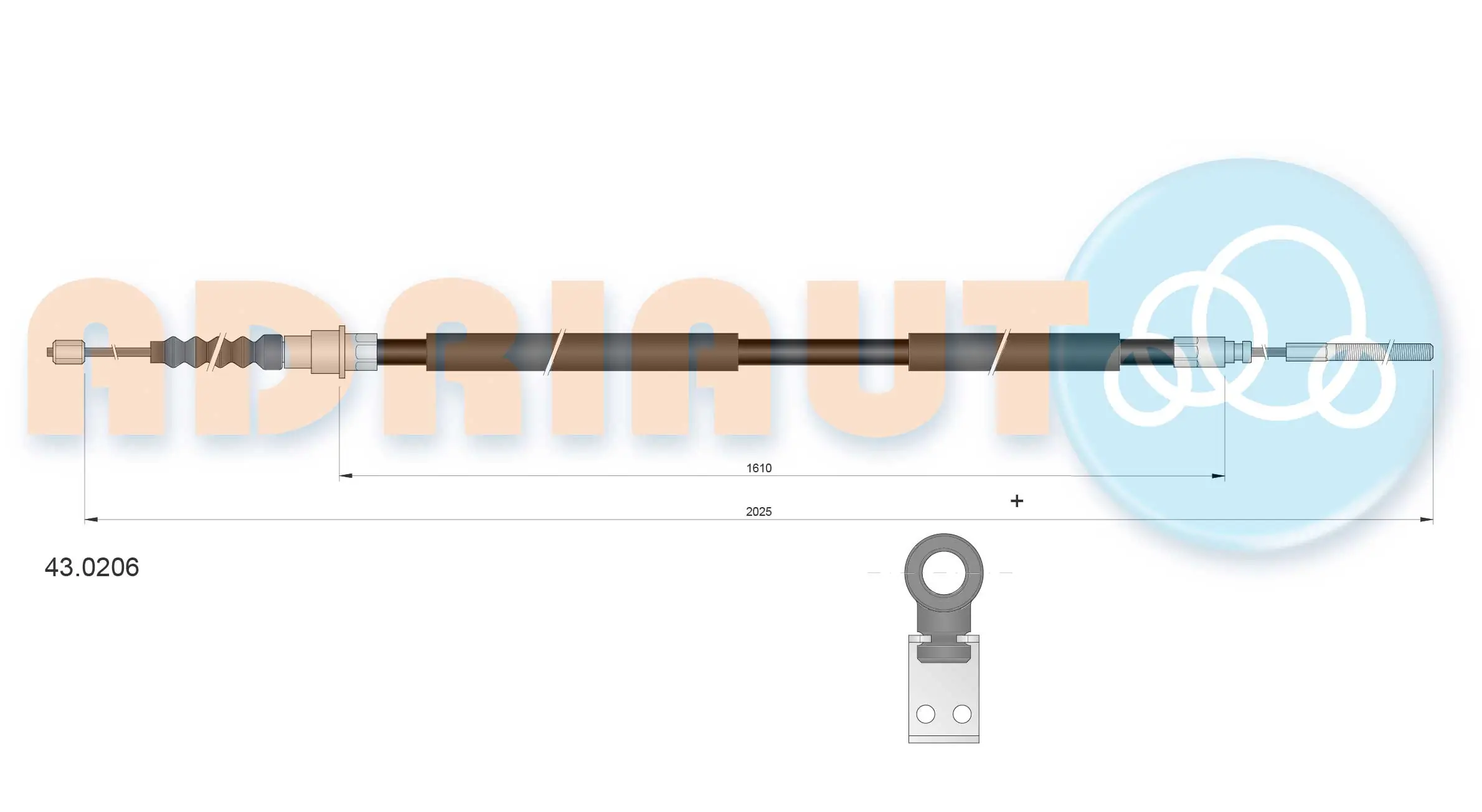 Cable Pull, parking brake 43.0206