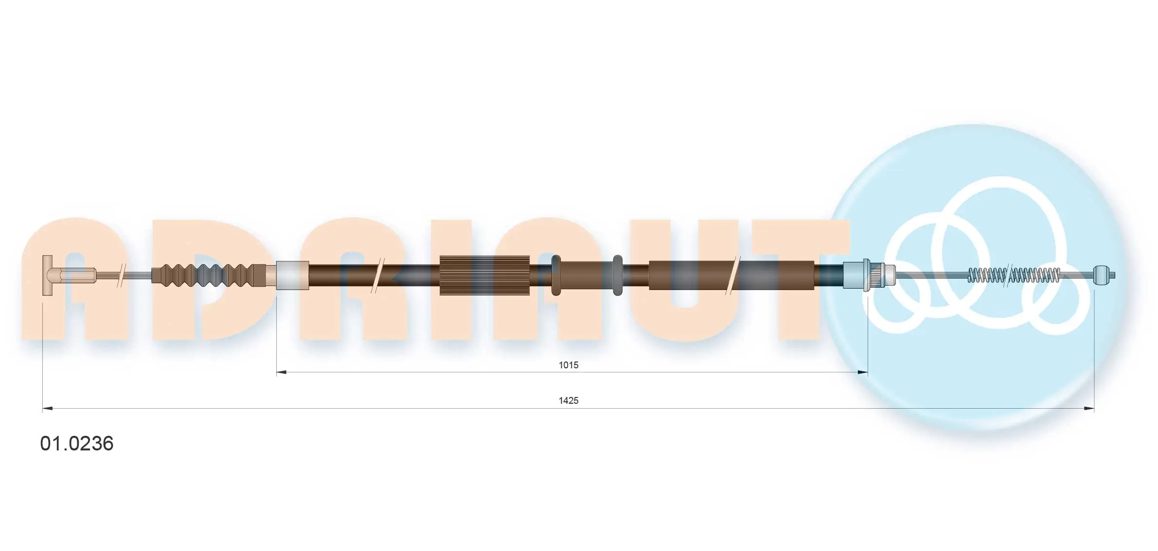 Cable Pull, parking brake 01.0236