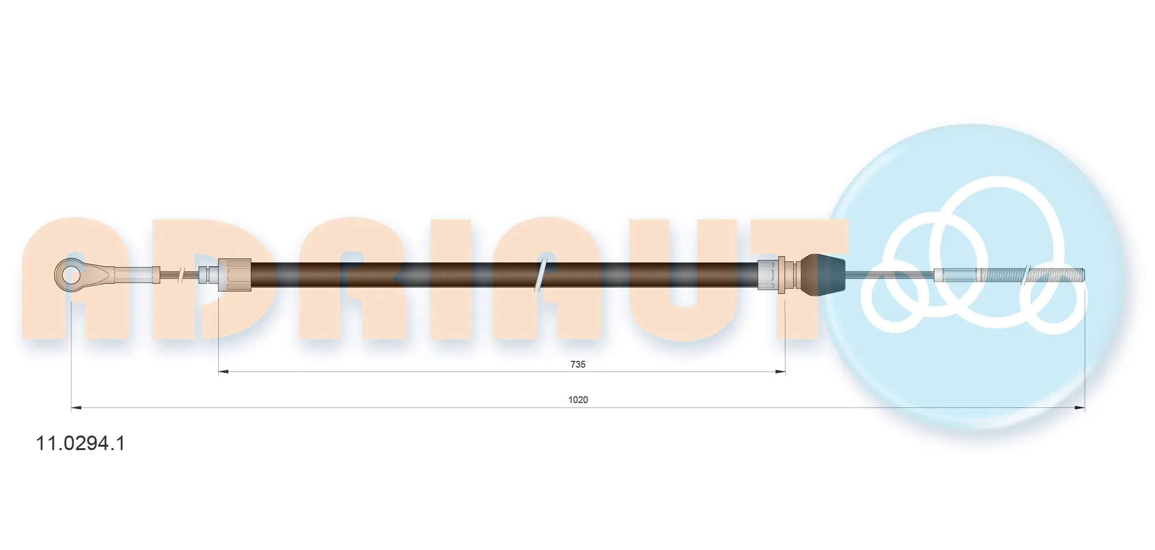 Cable Pull, parking brake 11.0294.1