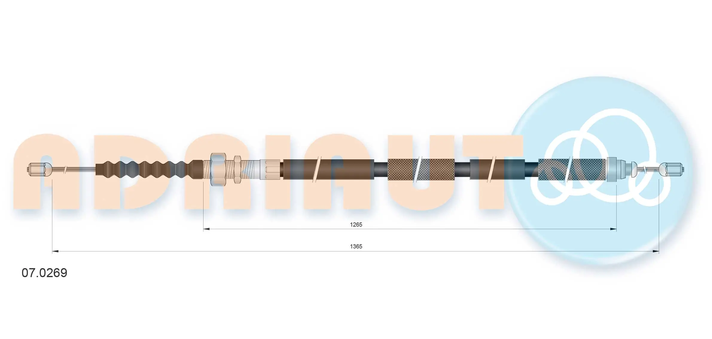 Cable Pull, parking brake 07.0269