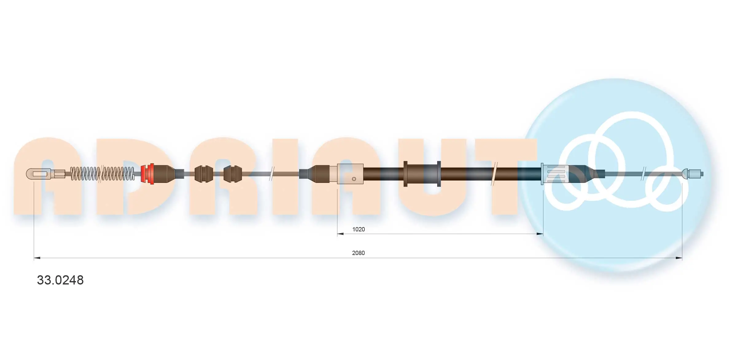 Cable Pull, parking brake 33.0248