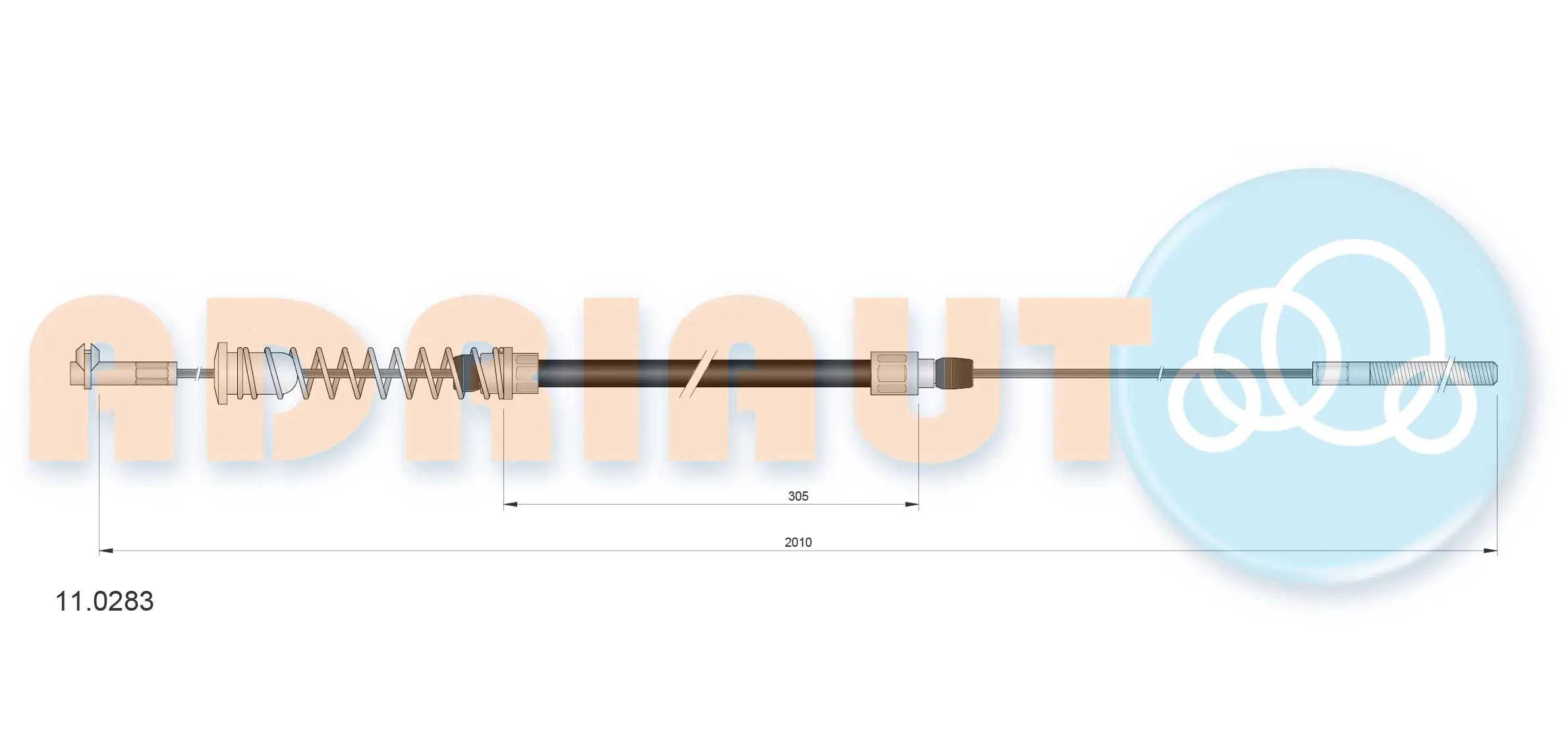 Cable Pull, parking brake 11.0283