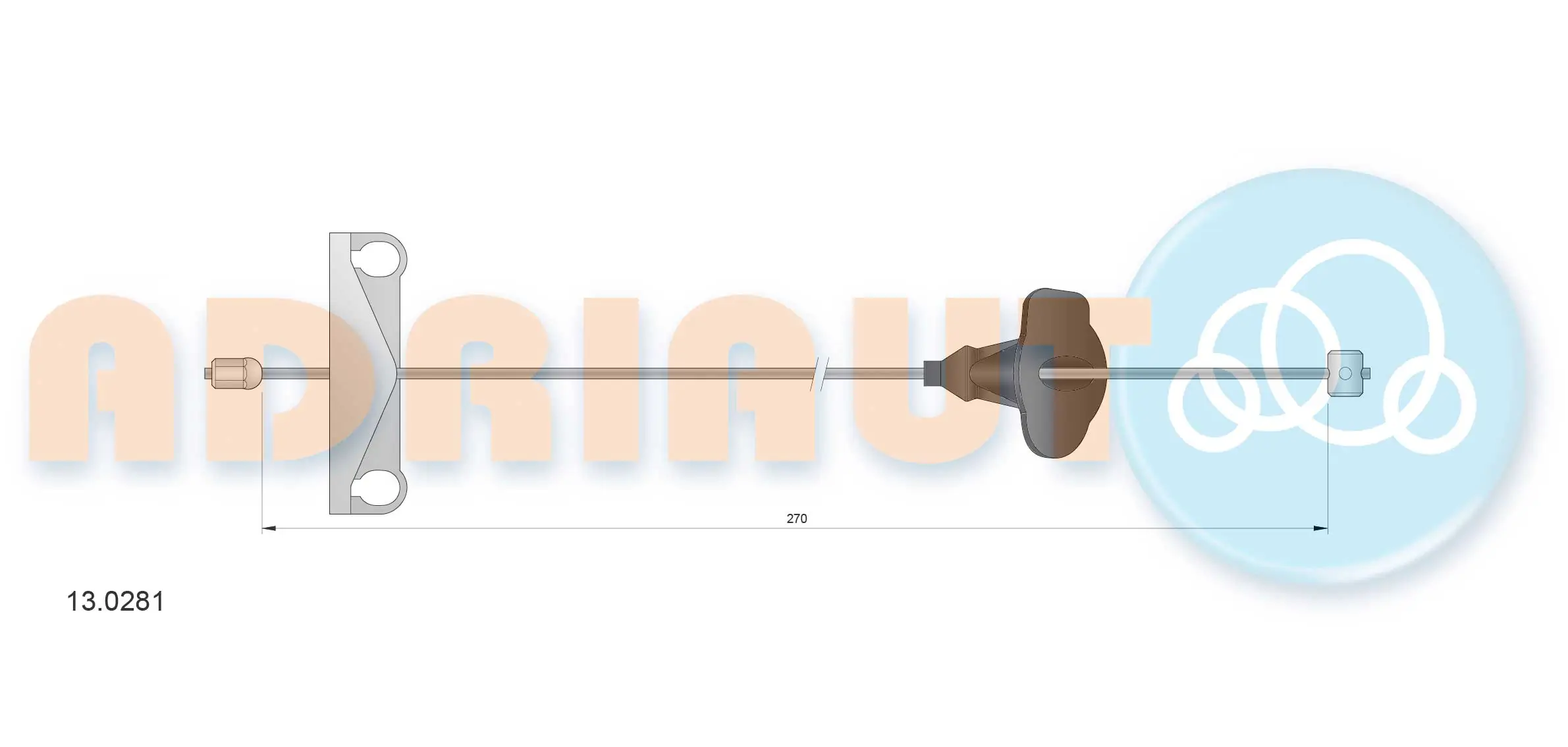 Cable Pull, parking brake 13.0281