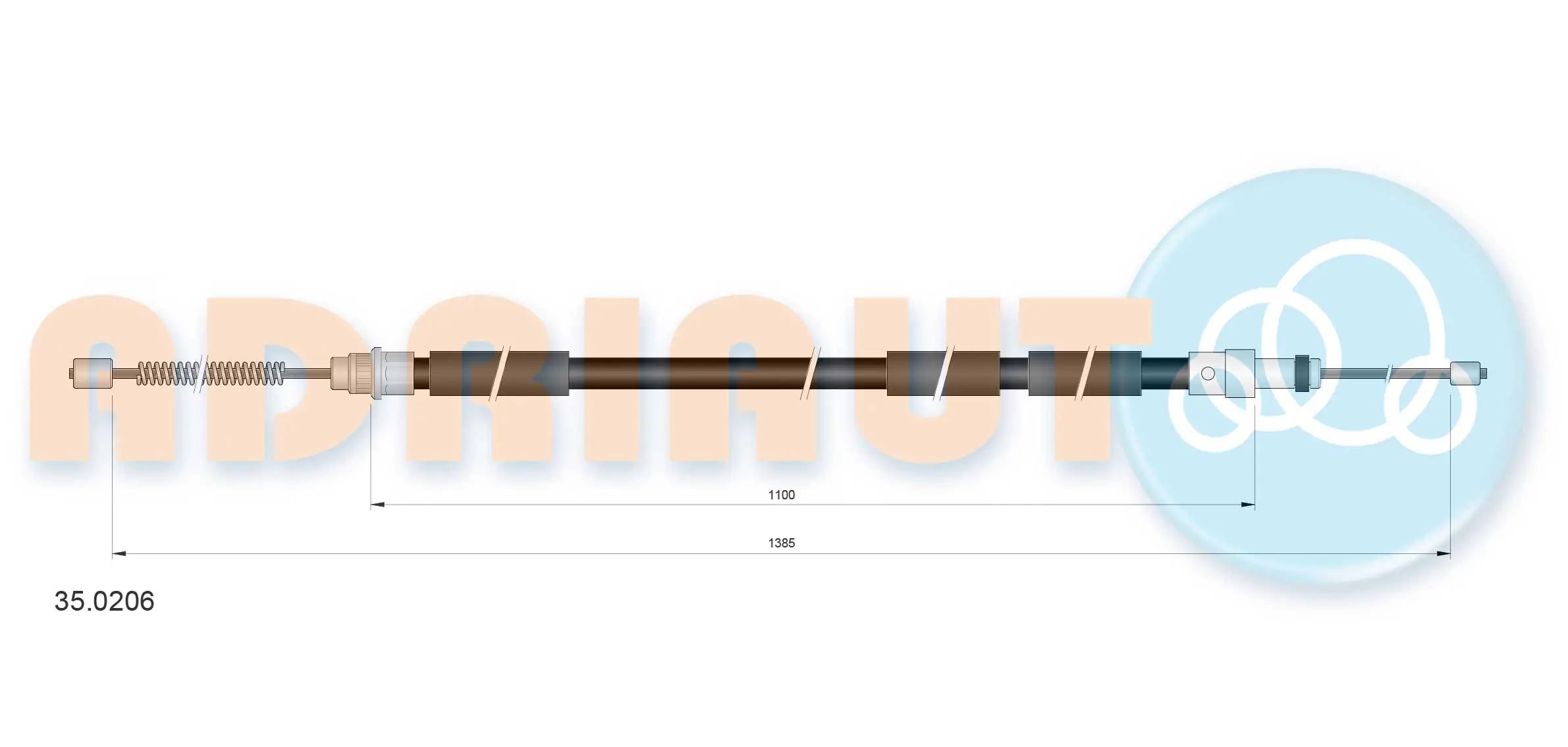 Cable Pull, parking brake 35.0206