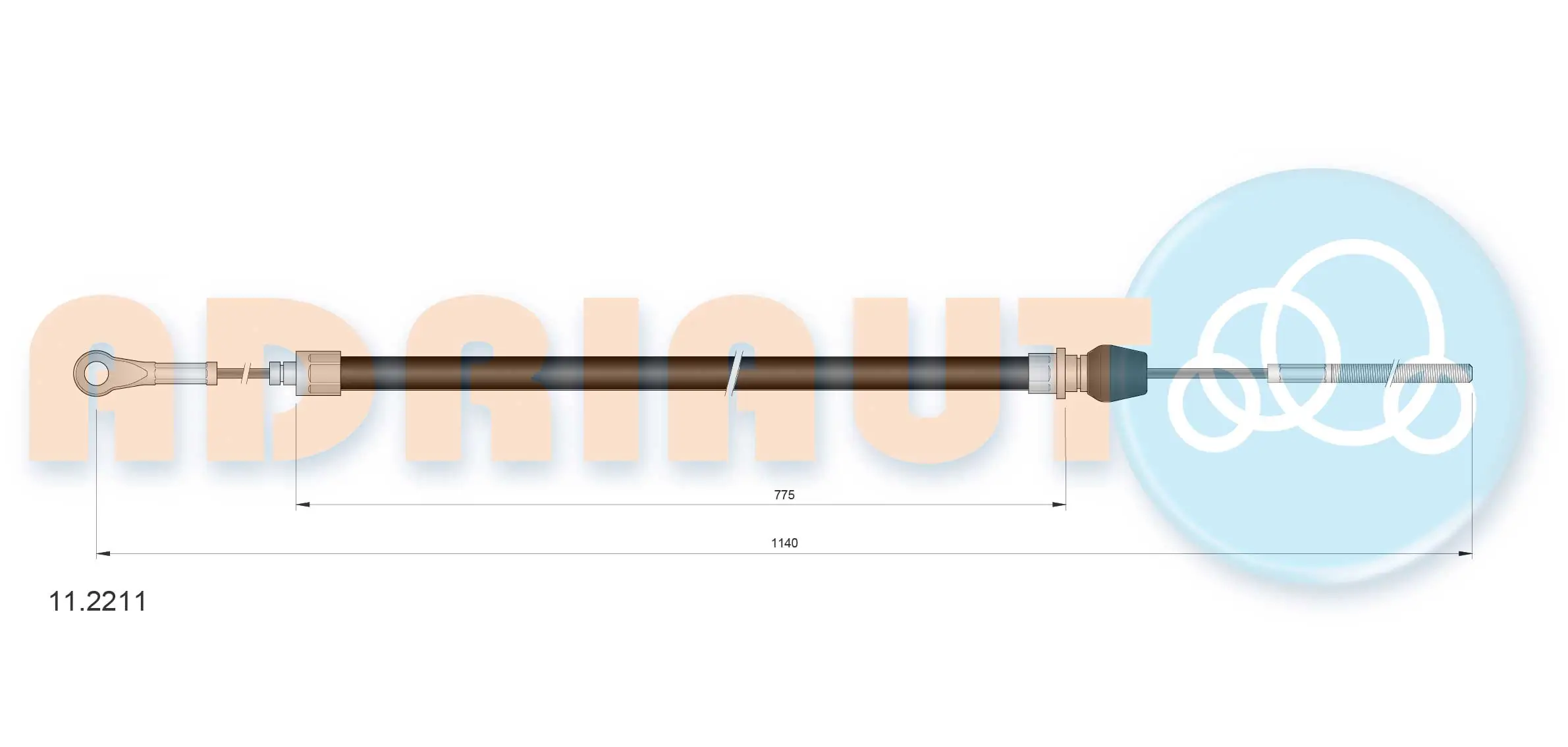 Cable Pull, parking brake 11.2211