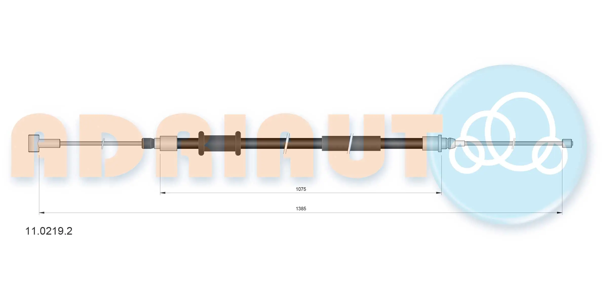 Cable Pull, parking brake 11.0219.2