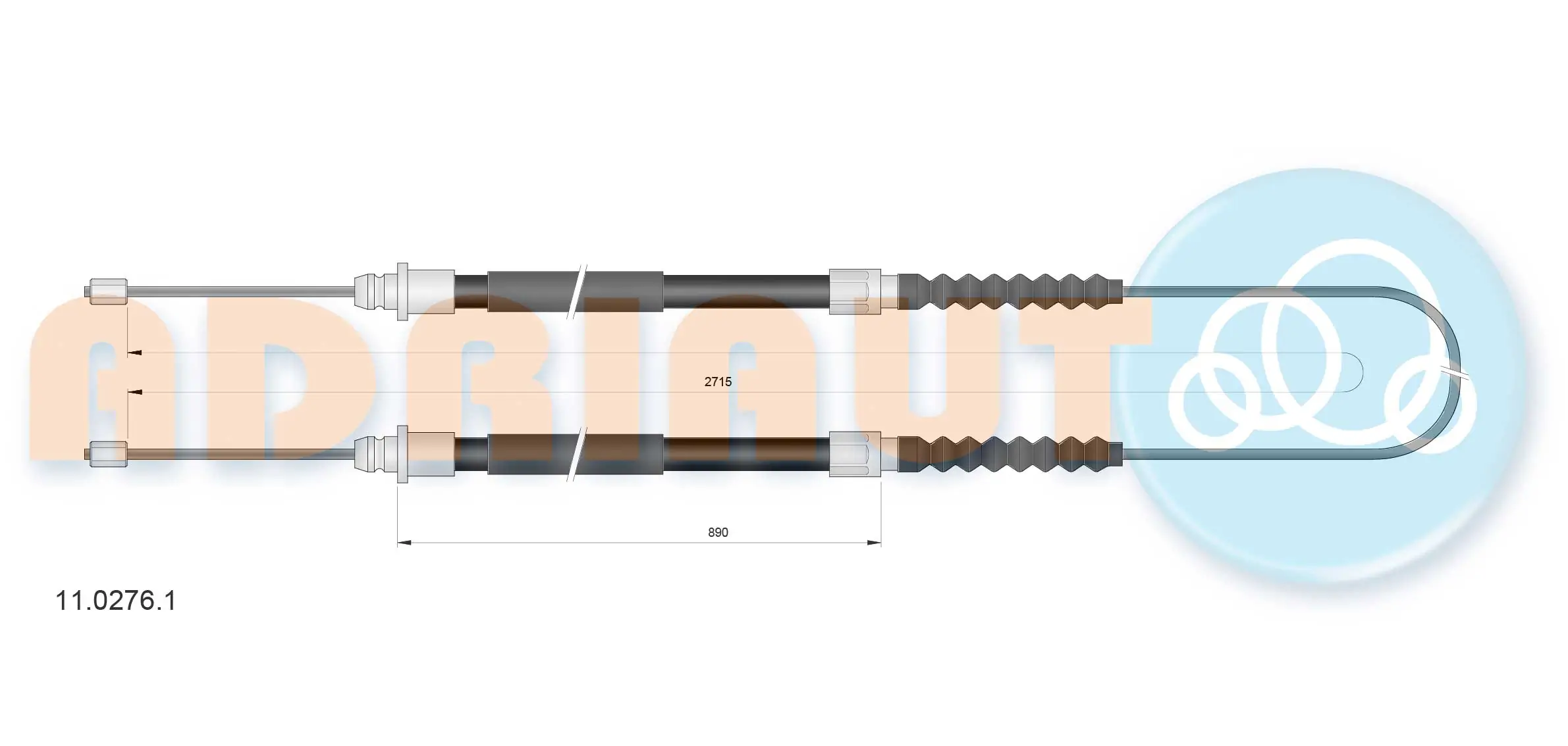 Cable Pull, parking brake 11.0276.1