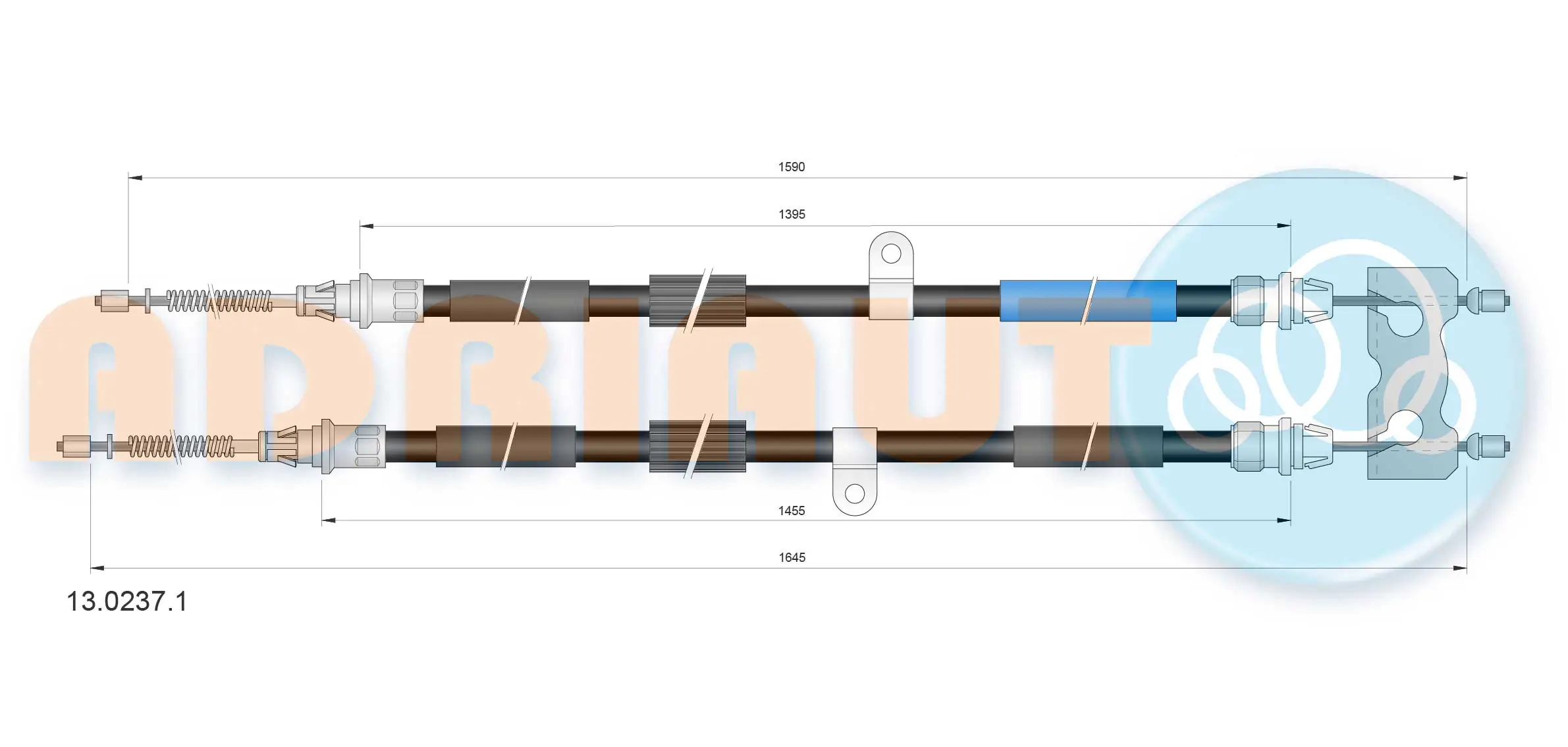 Cable Pull, parking brake 13.0237.1