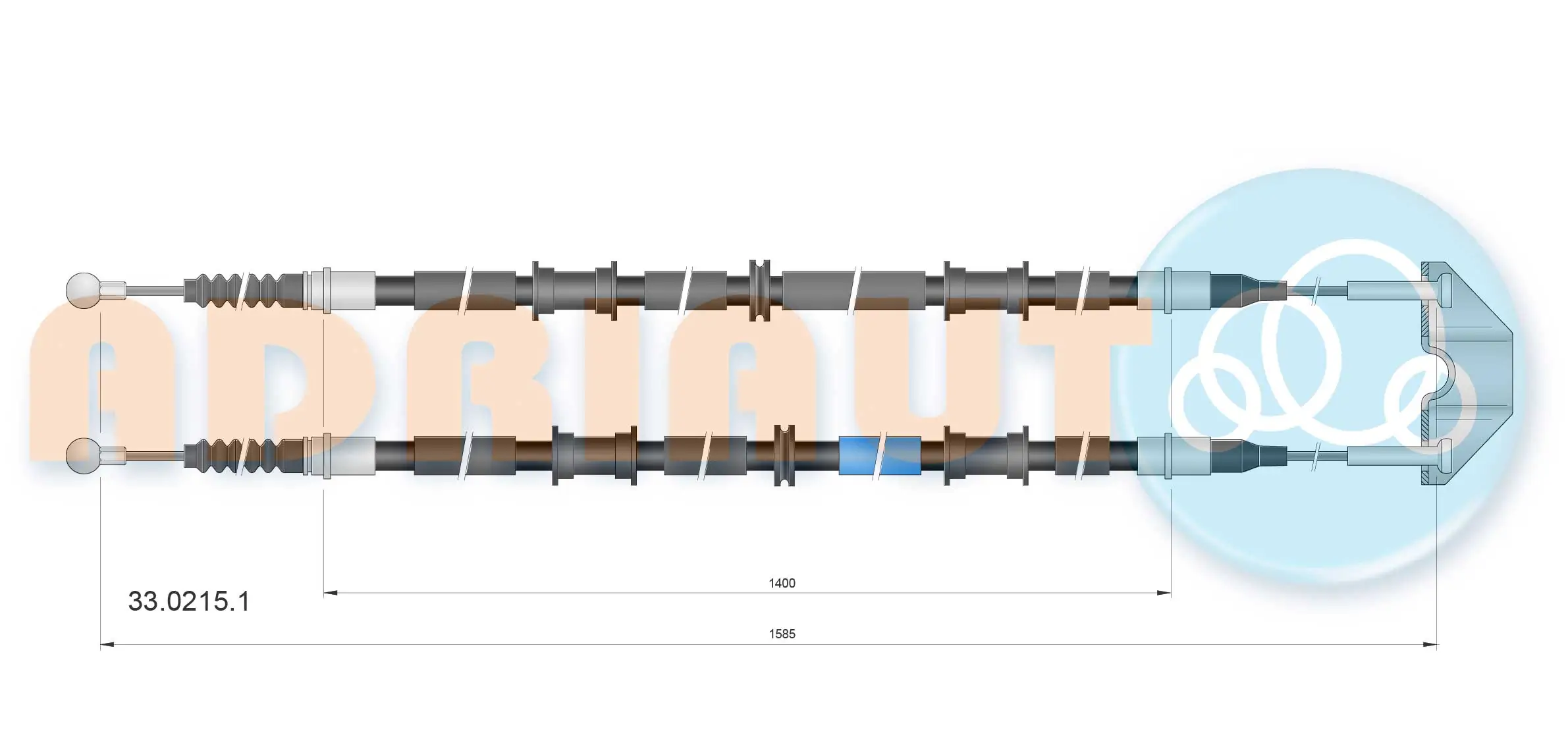 Cable Pull, parking brake 33.0215.1