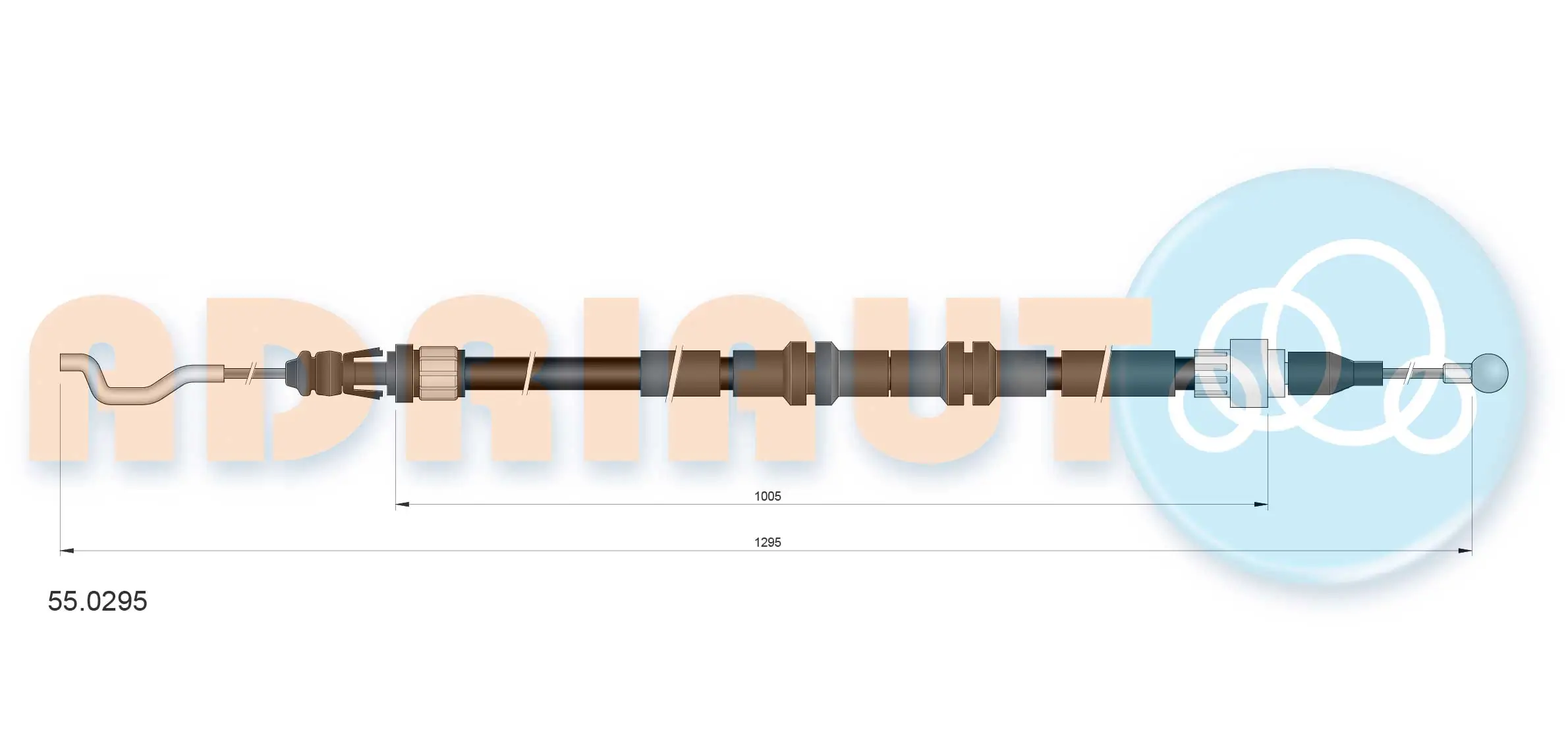 Cable Pull, parking brake 55.0295