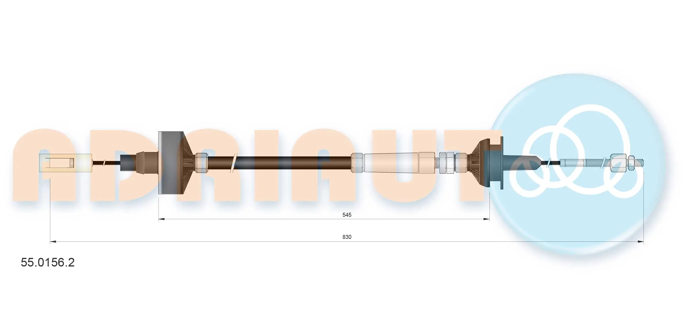 Cable Pull, clutch control 55.0156.2