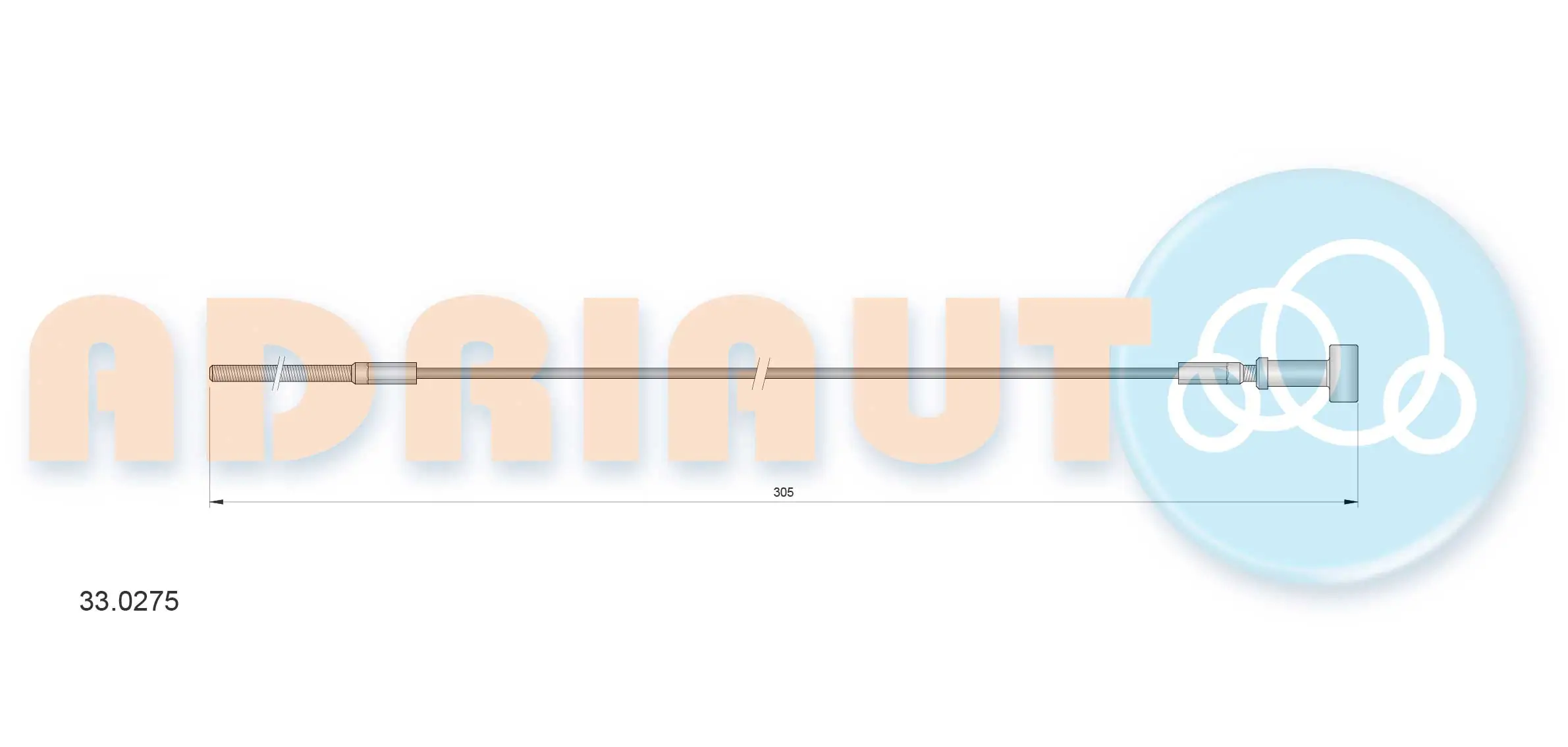 Cable Pull, parking brake 33.0275