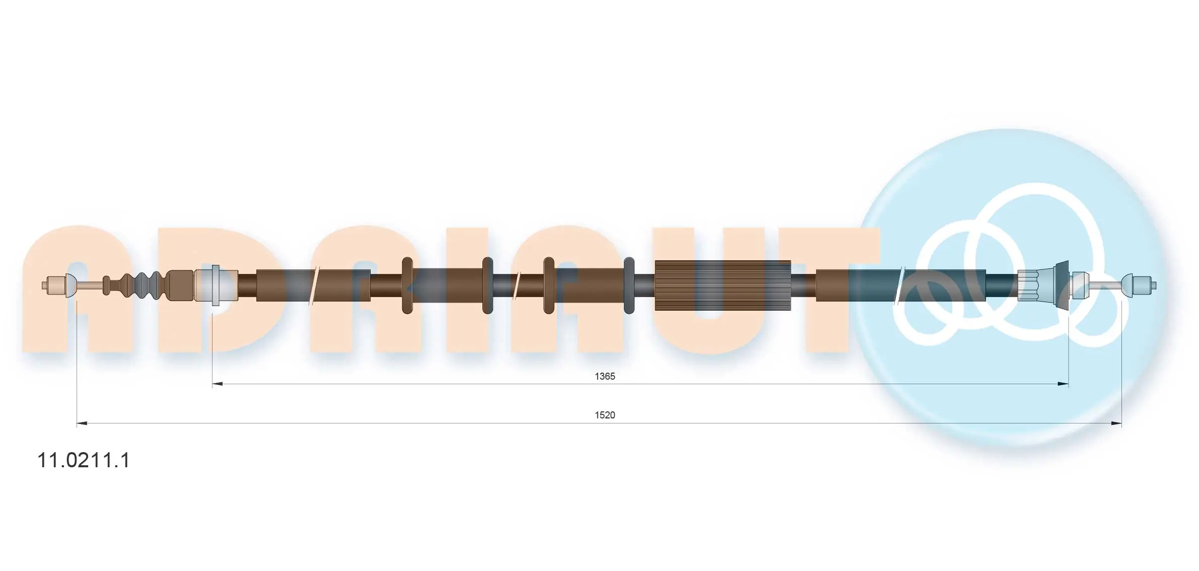 Cable Pull, parking brake 11.0211.1
