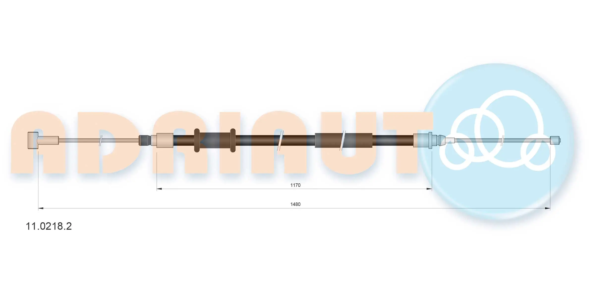 Cable Pull, parking brake 11.0218.2