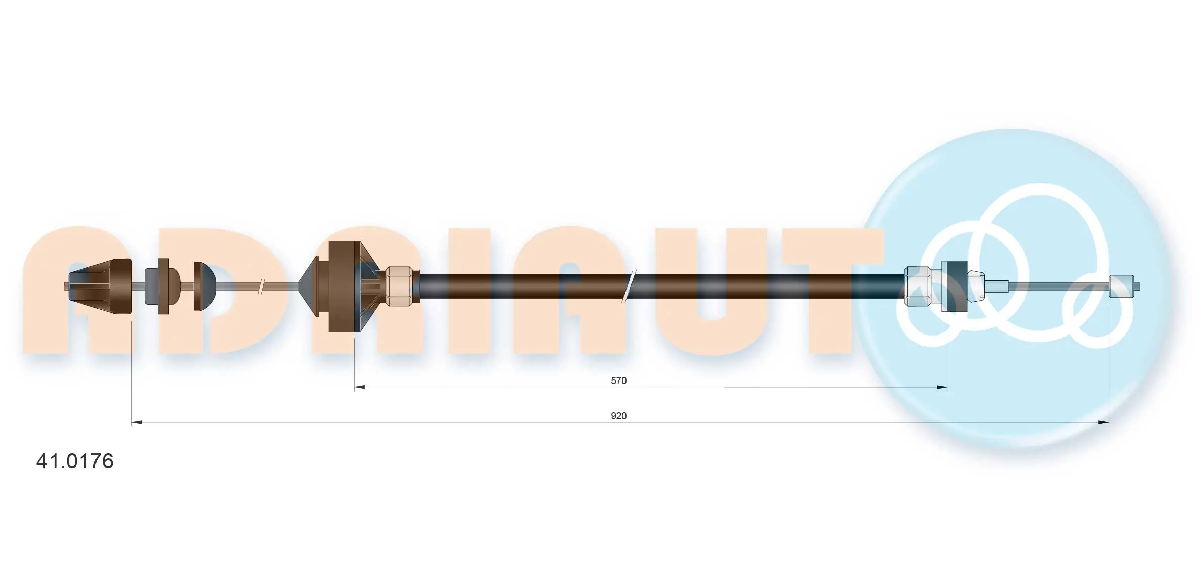 Cable Pull, clutch control 41.0176