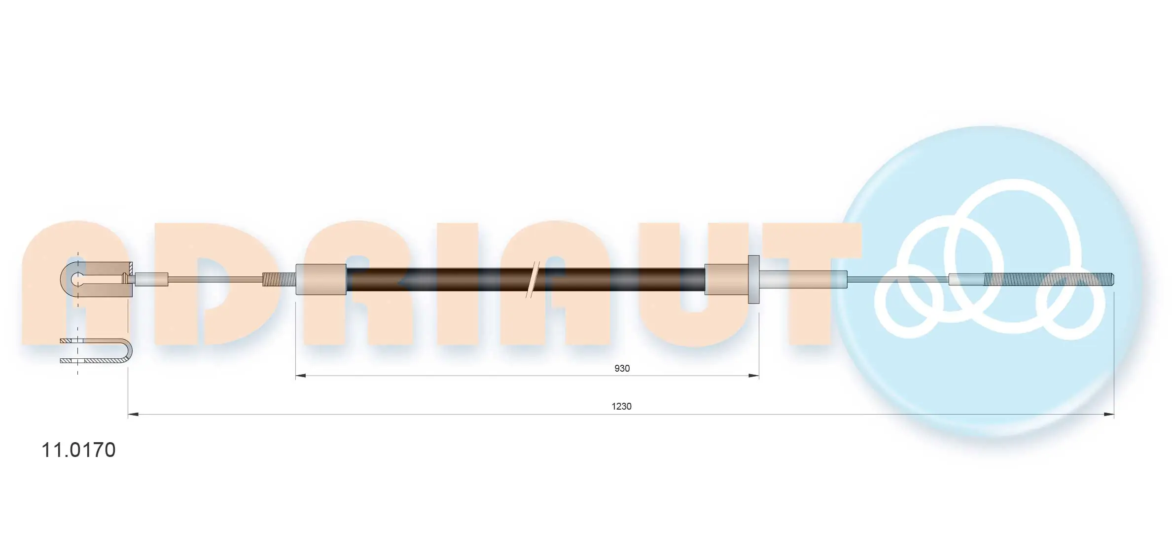 Cable Pull, clutch control 11.0170