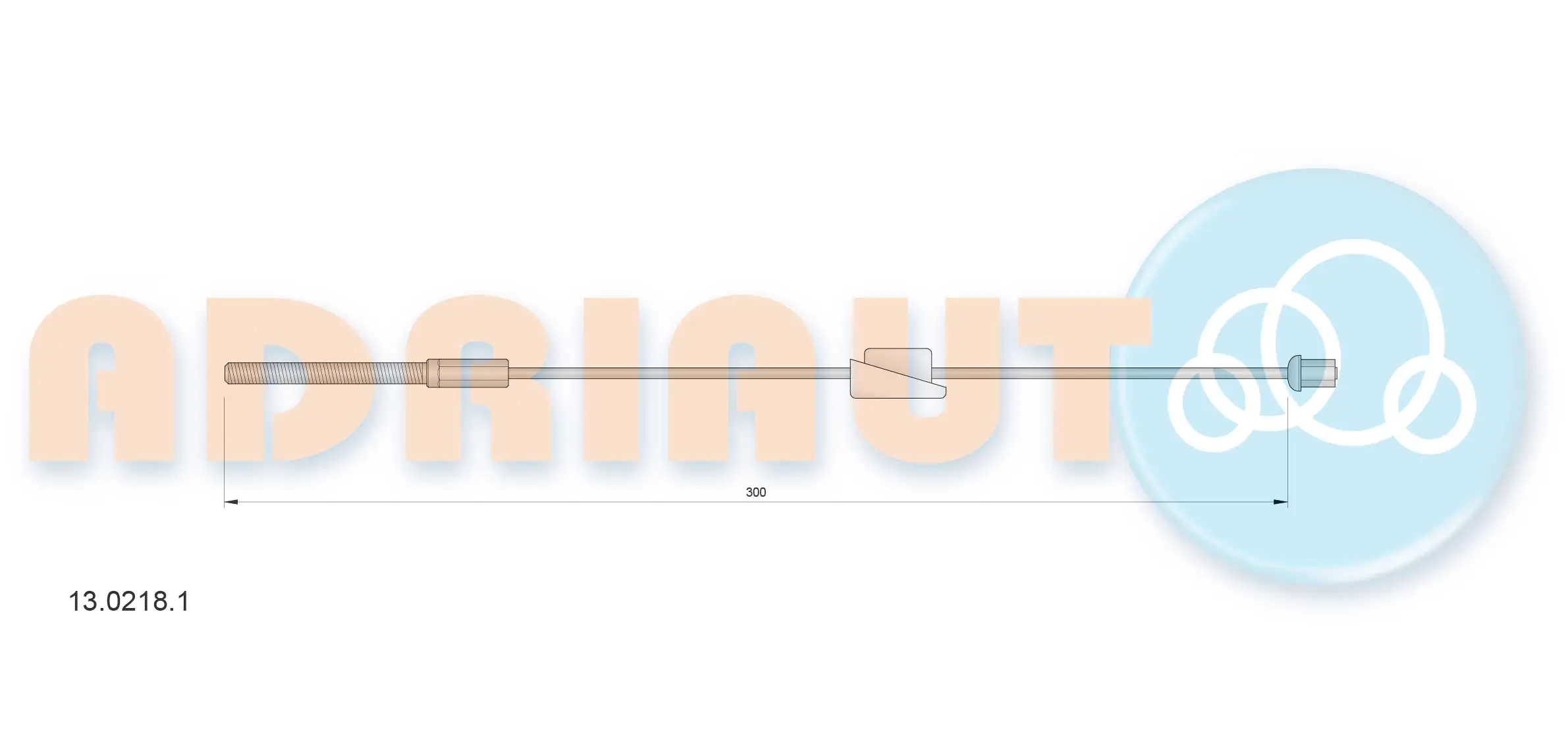 Cable Pull, parking brake 13.0218.1