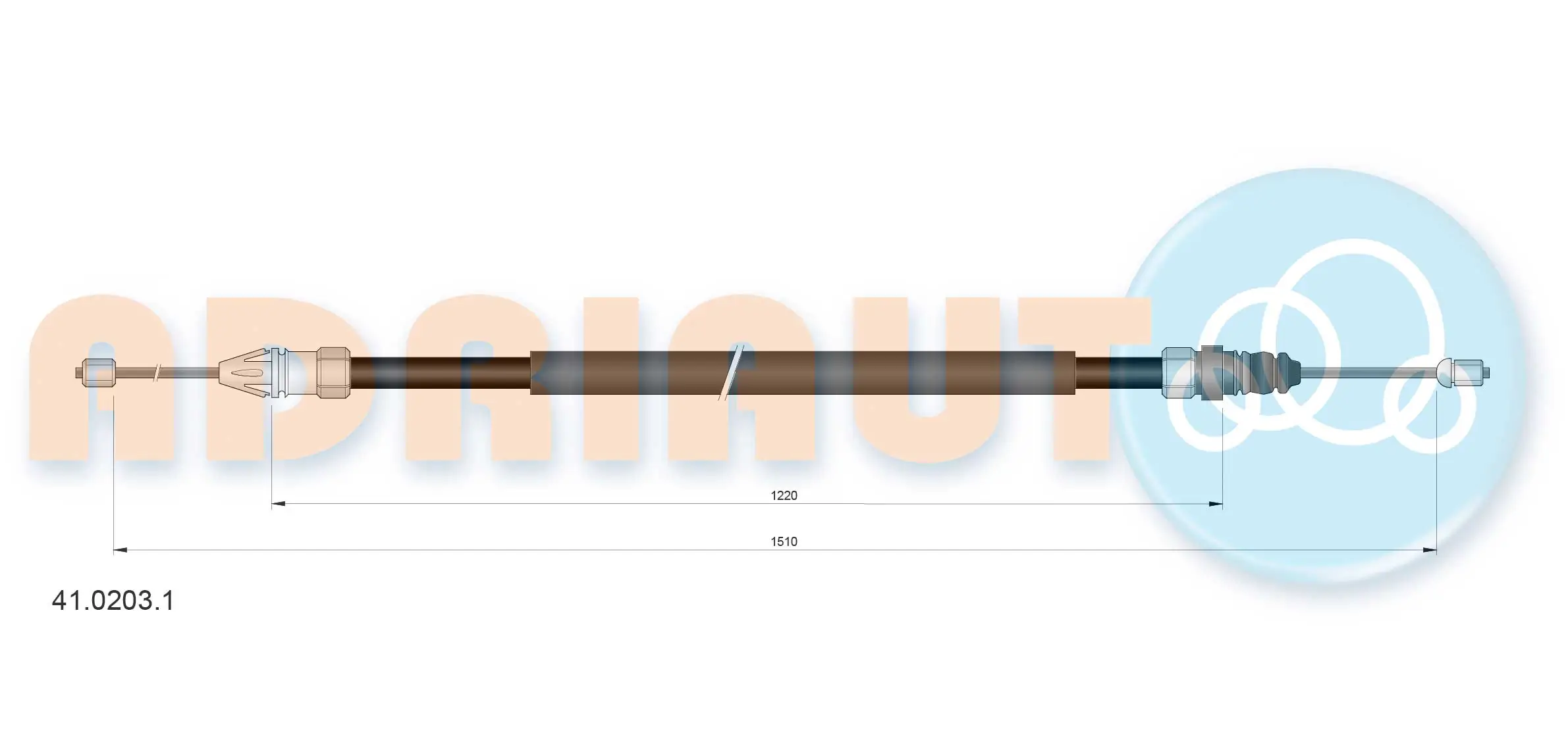 Cable Pull, parking brake 41.0203.1