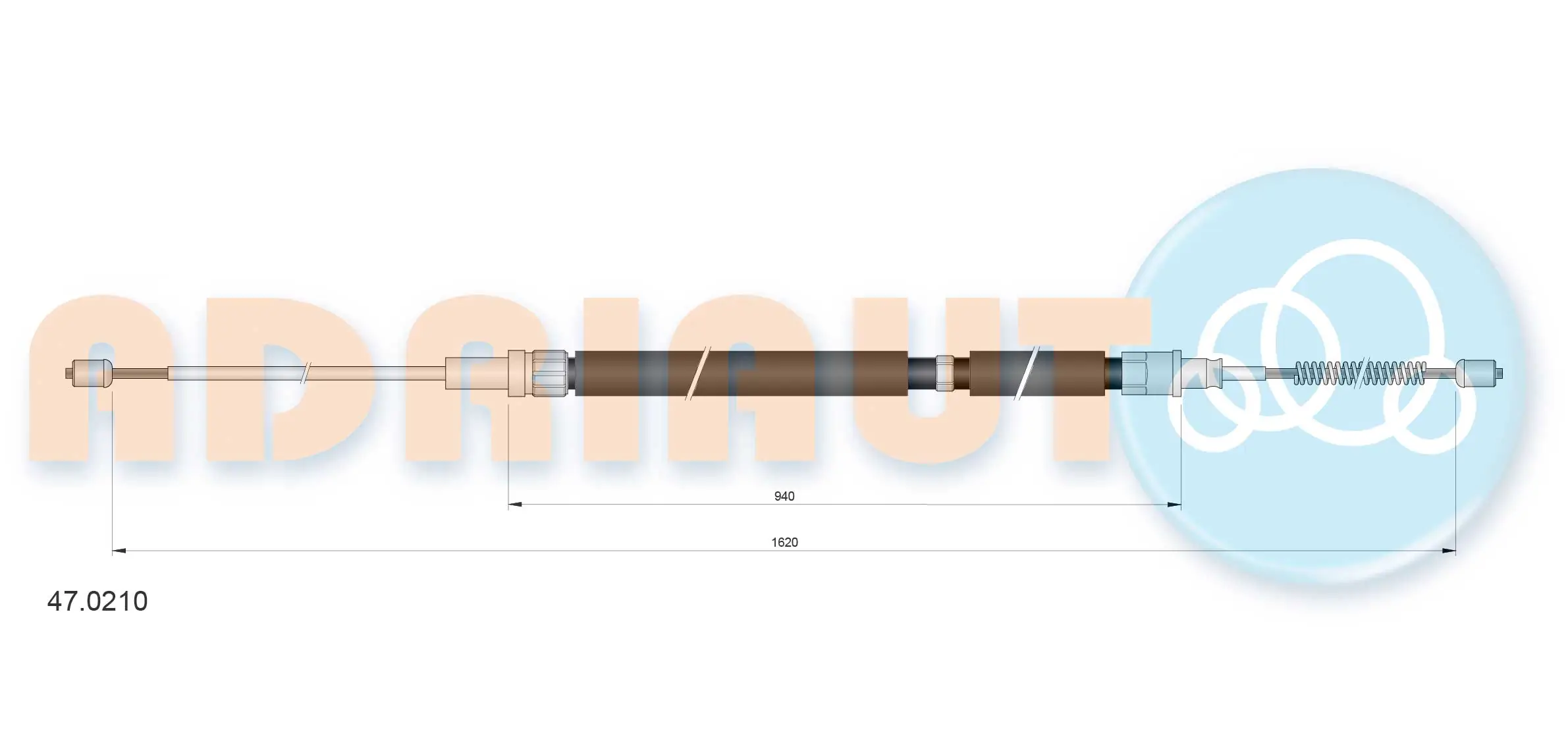 Cable Pull, parking brake 47.0210