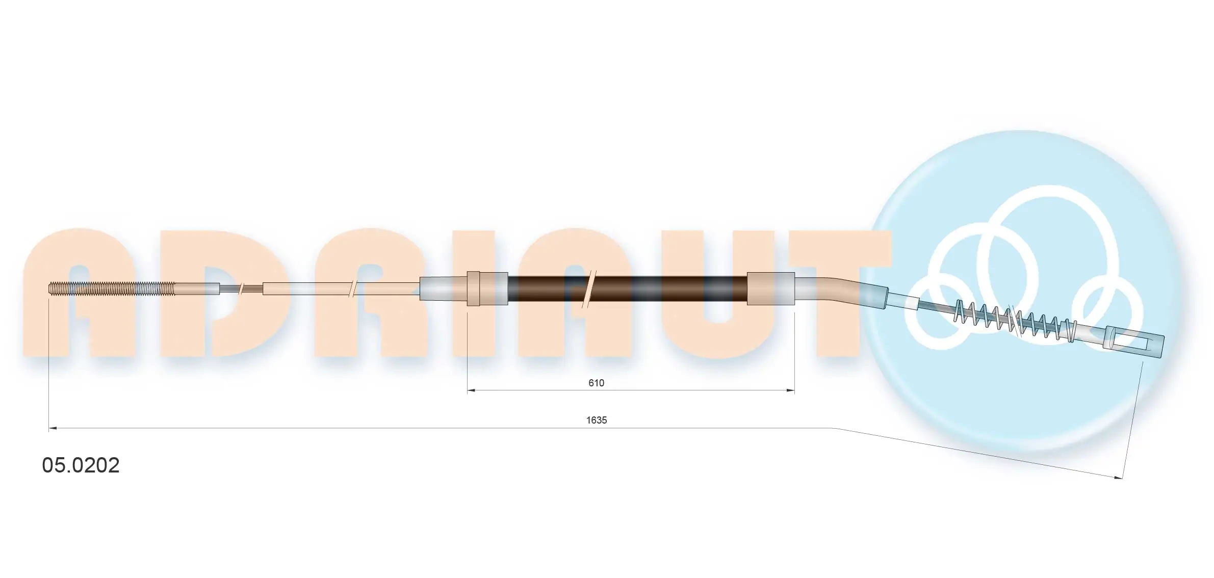 Cable Pull, parking brake 05.0202