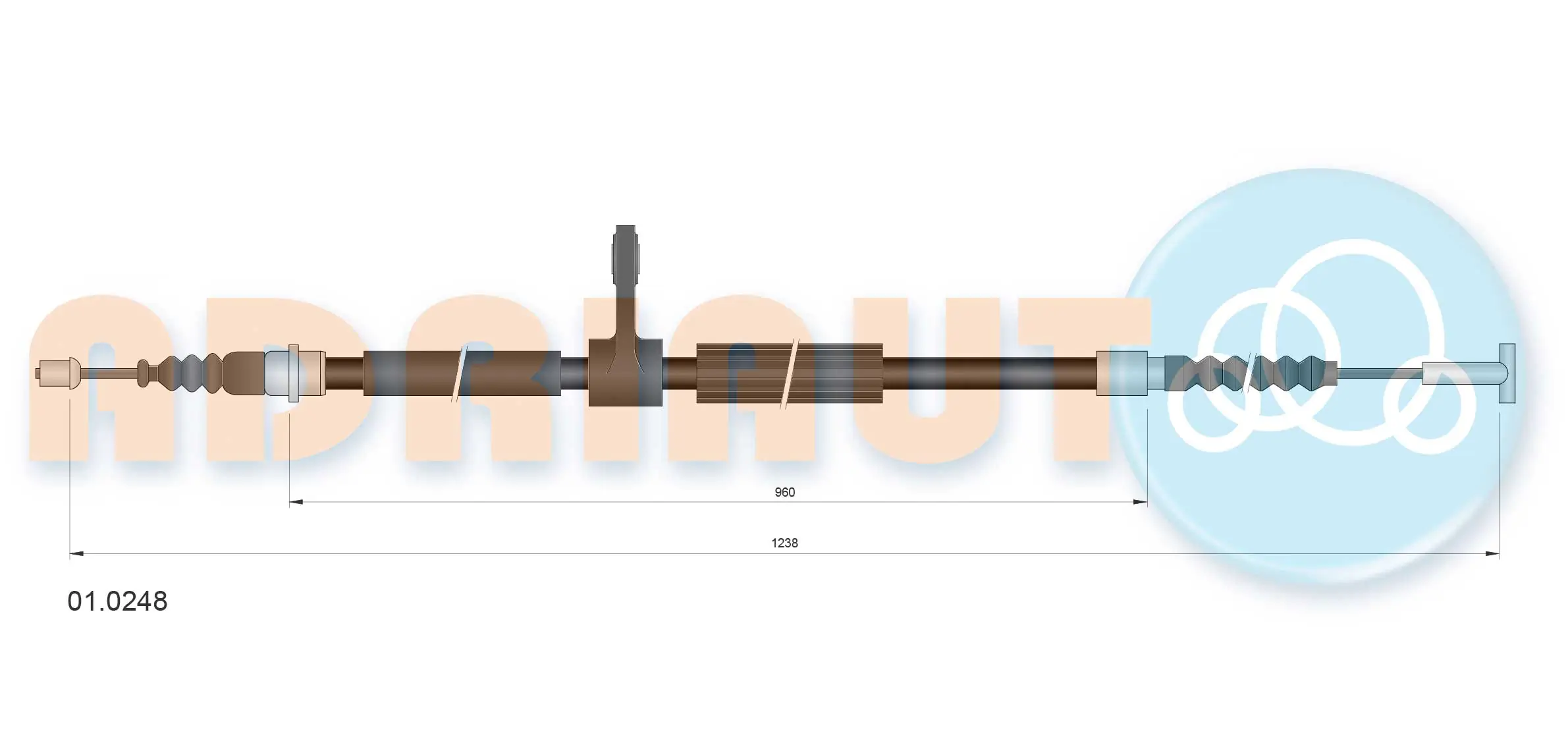 Cable Pull, parking brake 01.0248