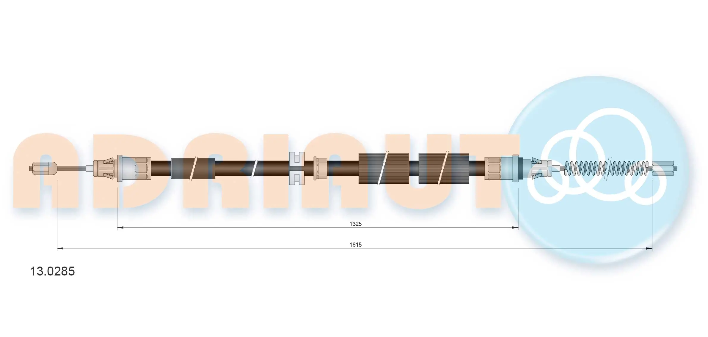 Cable Pull, parking brake 13.0285