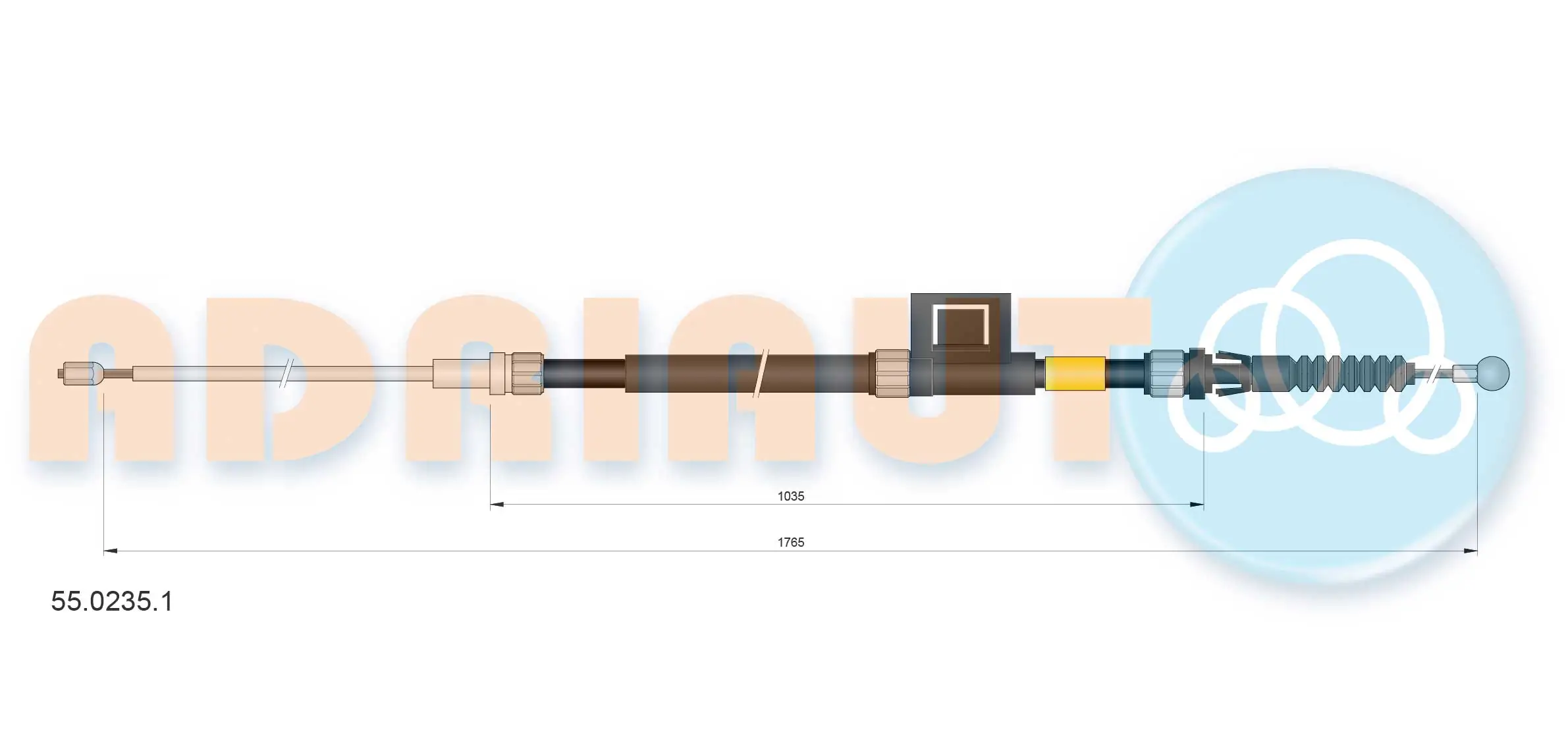 Cable Pull, parking brake 55.0235.1