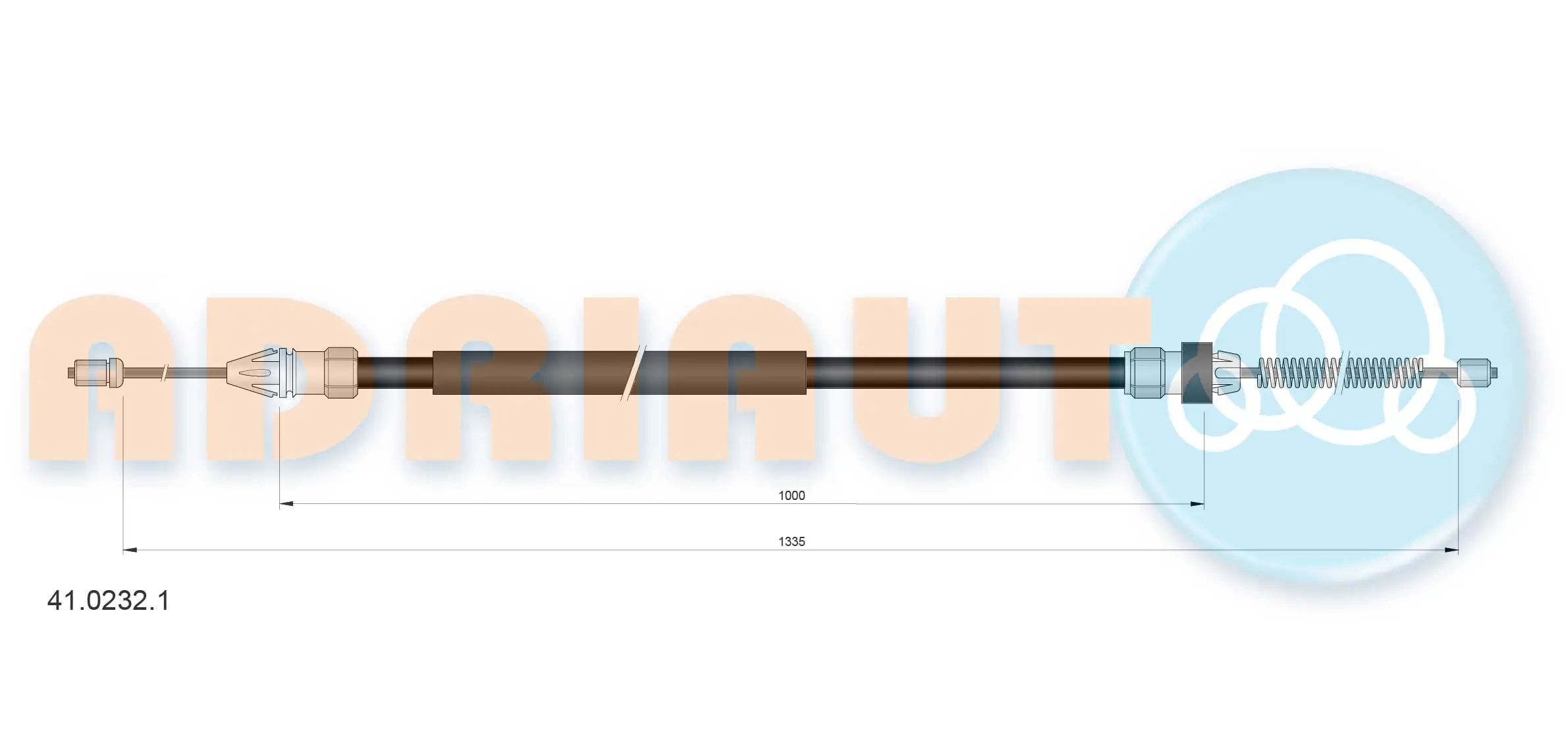 Cable Pull, parking brake 41.0232.1
