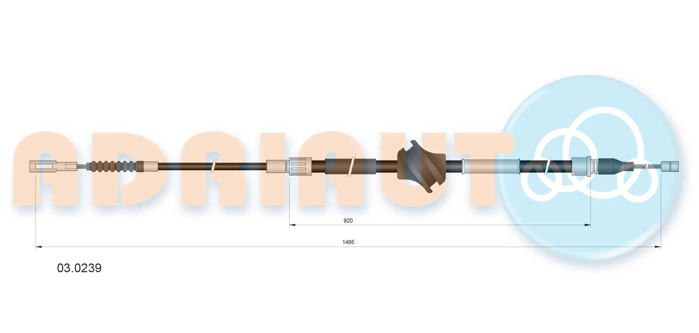 Cable Pull, parking brake 03.0239